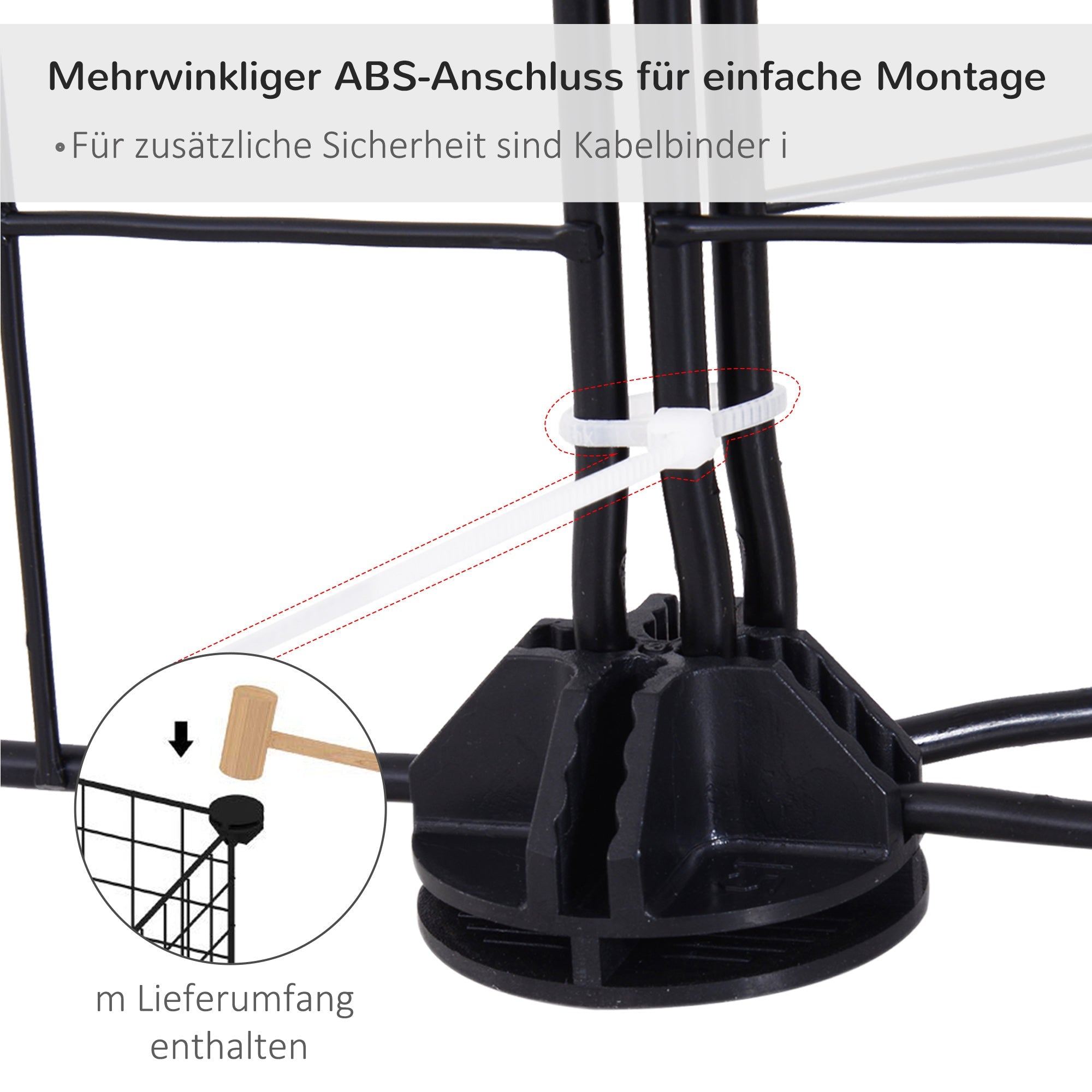 Logidon buitenkast metaalgaas flexibel zwart 106x73x36 cm