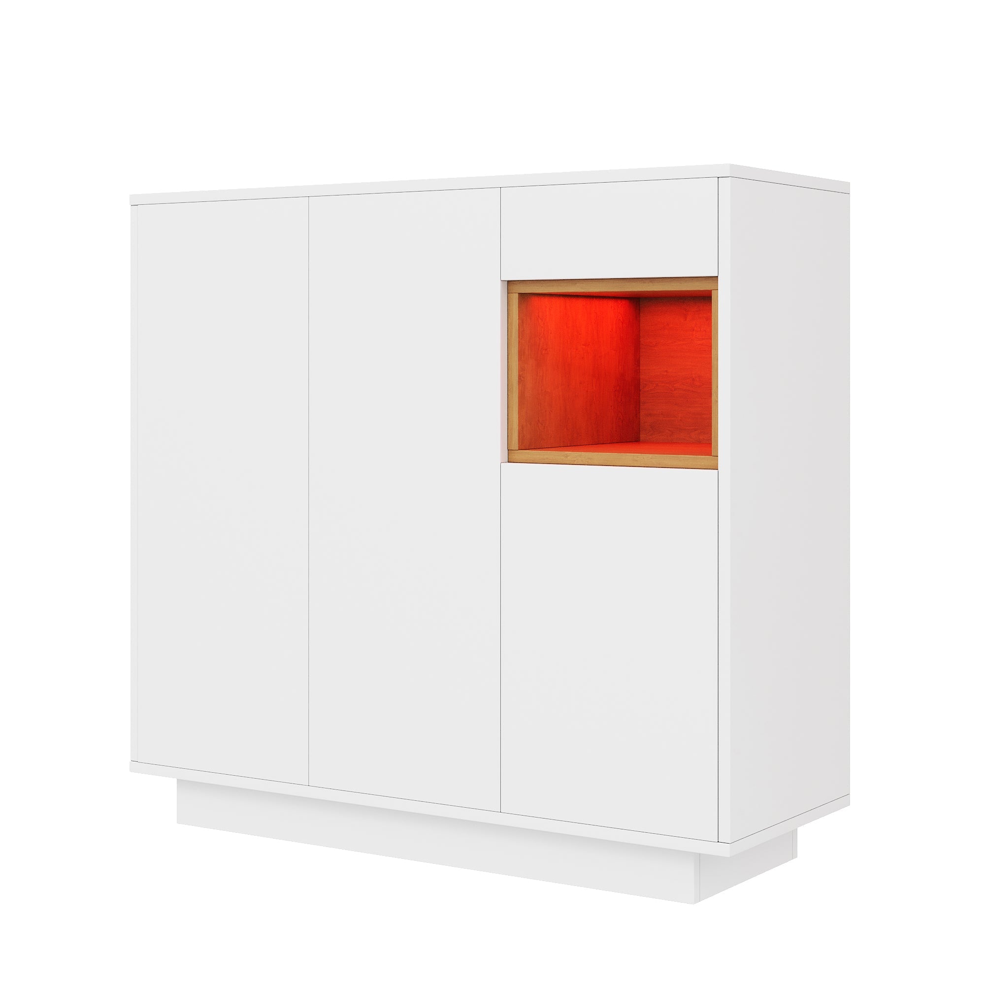 Logidon schoenenkast wit LED verlichting verstelbare planken 105x39,5x100,5 cm