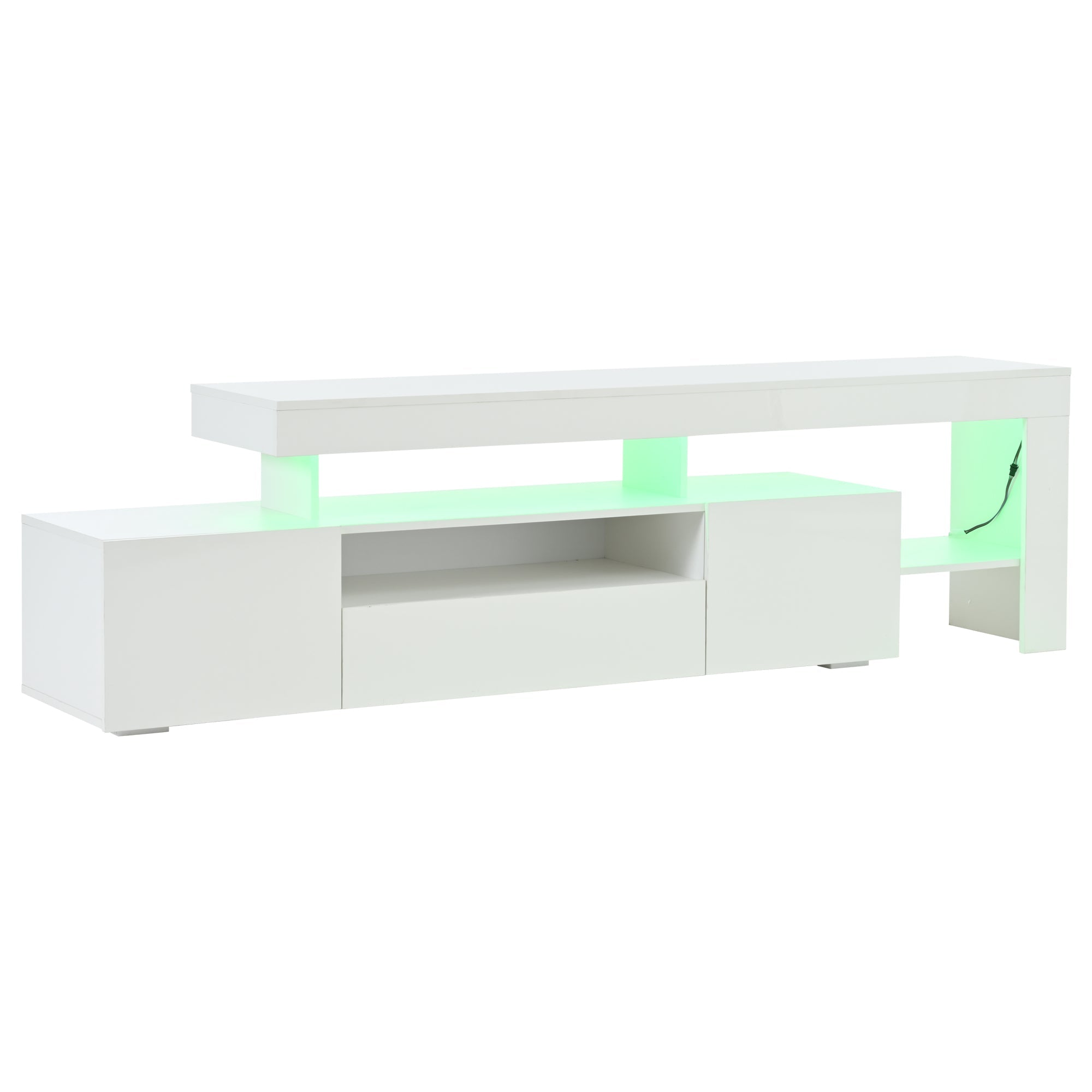 Logidon TV-meubel 192 x 37 x 53 cm witte hoogglans LED-verlichting