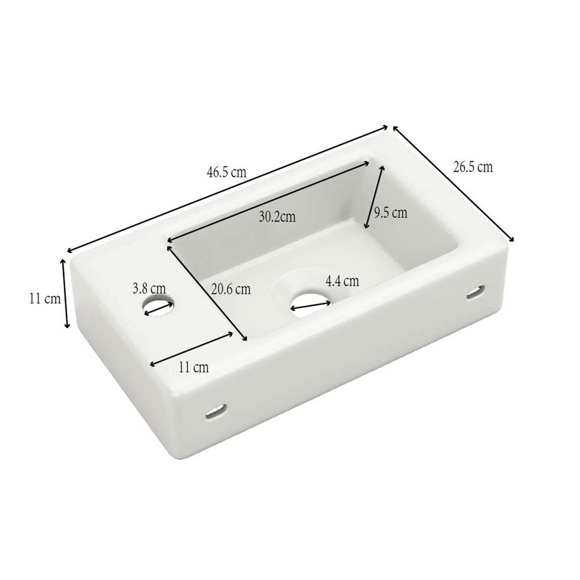 Logidon badkamermeubel wastafel 46 cm hangend onderkast grijs-wit