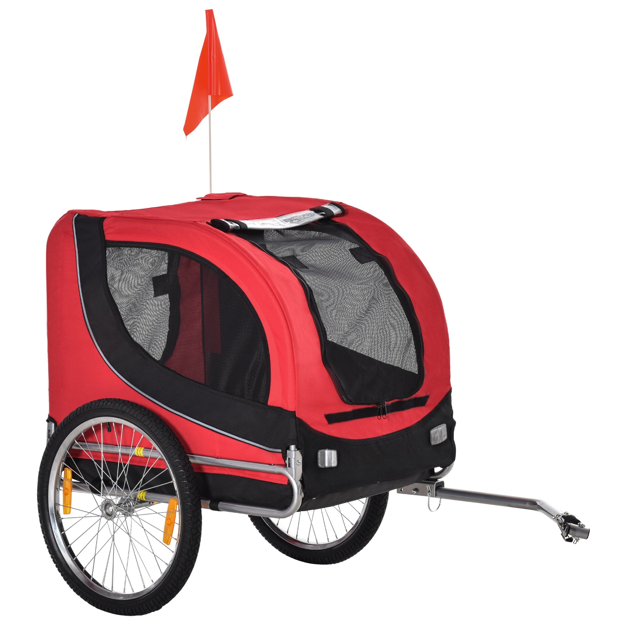 Logidon Hondenkar Fiets Rood 130x73x90 cm Oxford stof