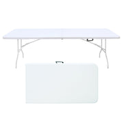 Logidon 244 cm klaptafel met draaggreep, heavy-duty wit