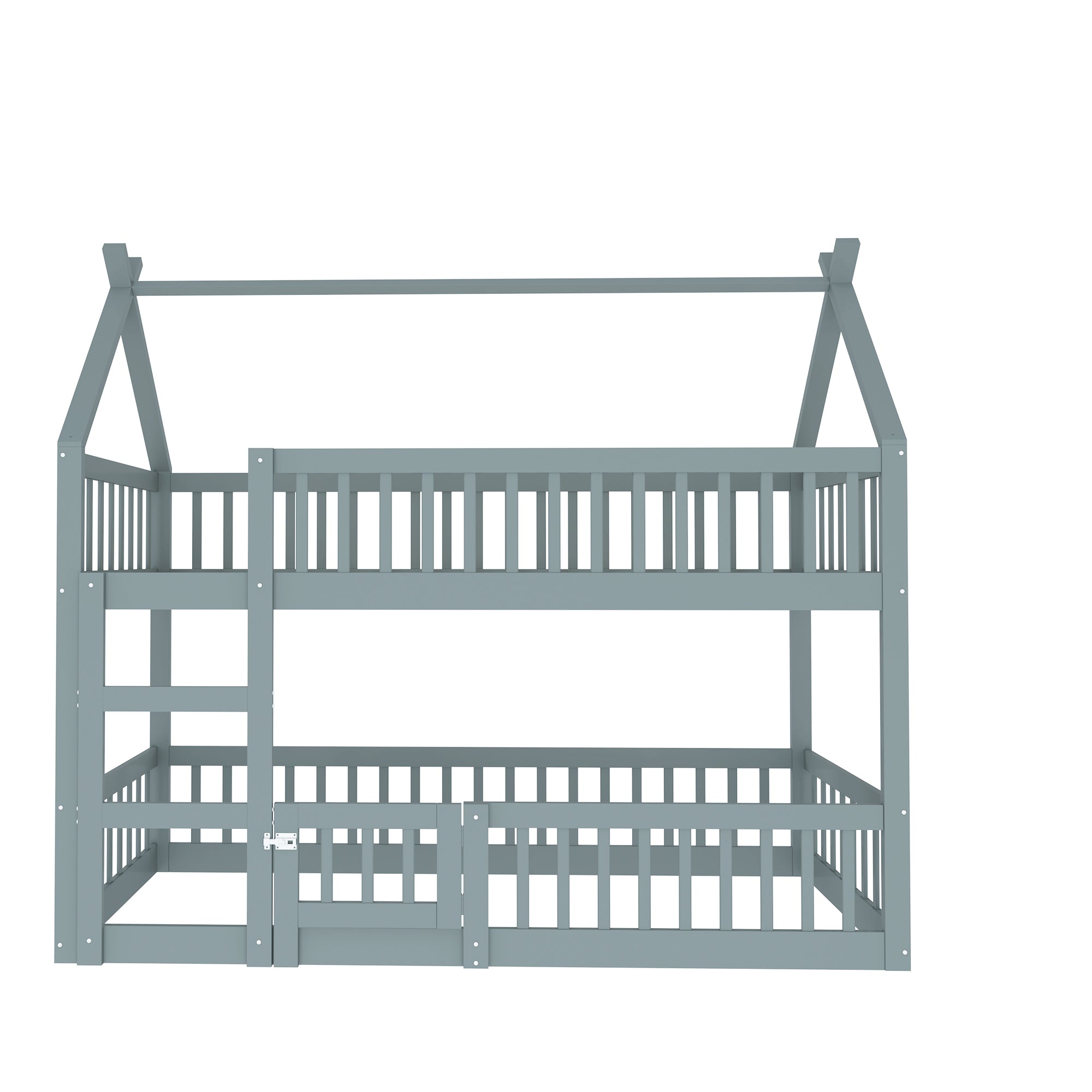 Logidon kinderstapelbed 90x200 grijze loft design trap