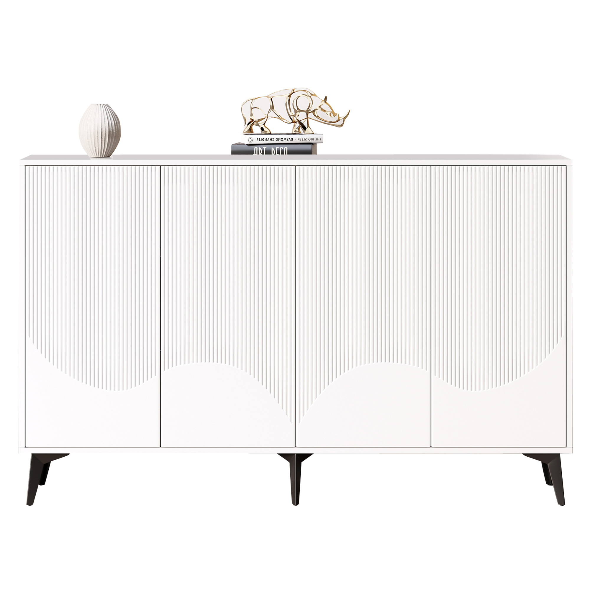 Logidon Wit Dressoir, 160 cm breed, verstelbare planken