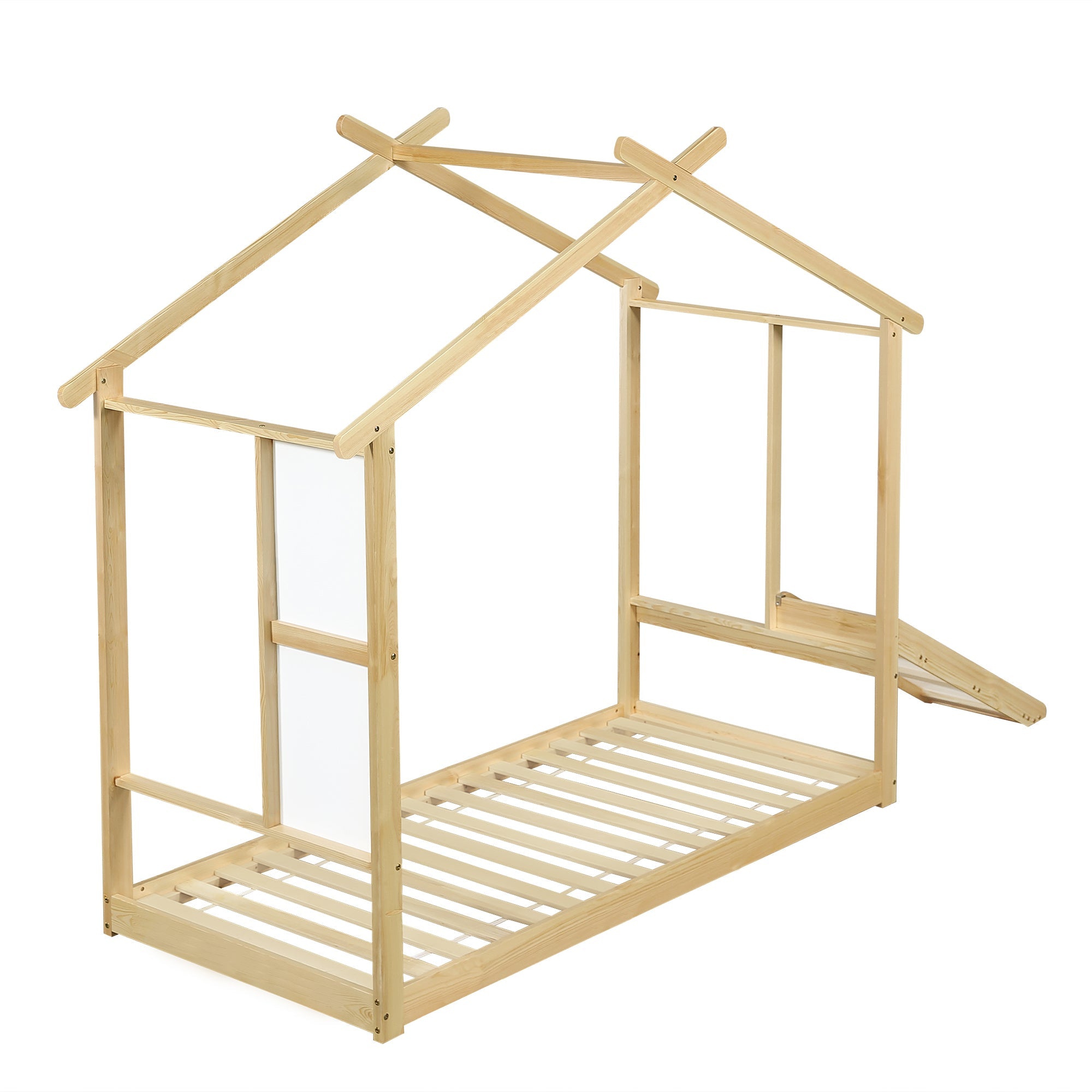 Logidon Kinderbed Met Schuifdak Design 90x200 Naturel