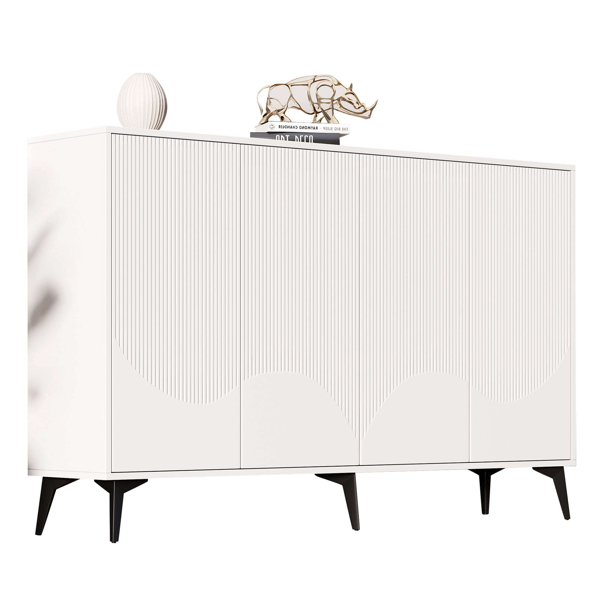 Logidon Wit Dressoir, 160 cm breed, verstelbare planken