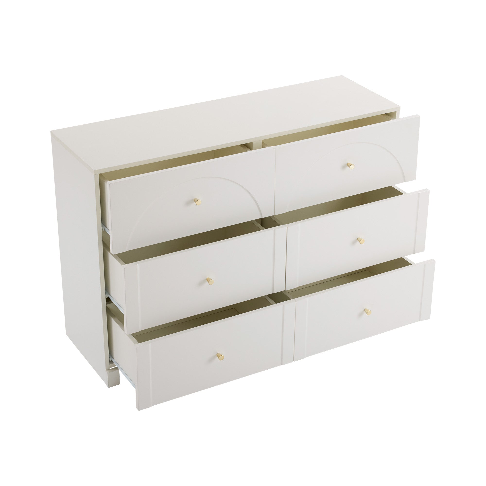 Logidon chest of drawers with 6 drawers white H82 W120 D40 cm