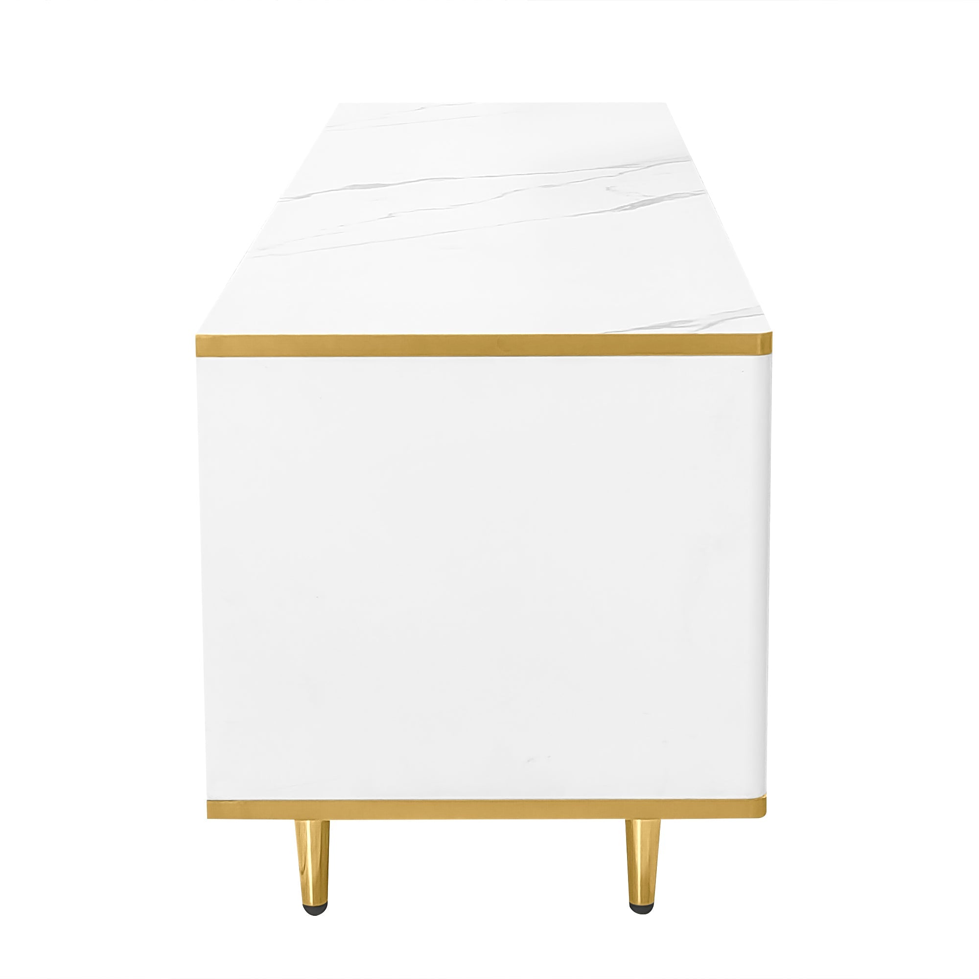 Logidon TV-meubel witgouden accenten 175 cm breed marmerlook