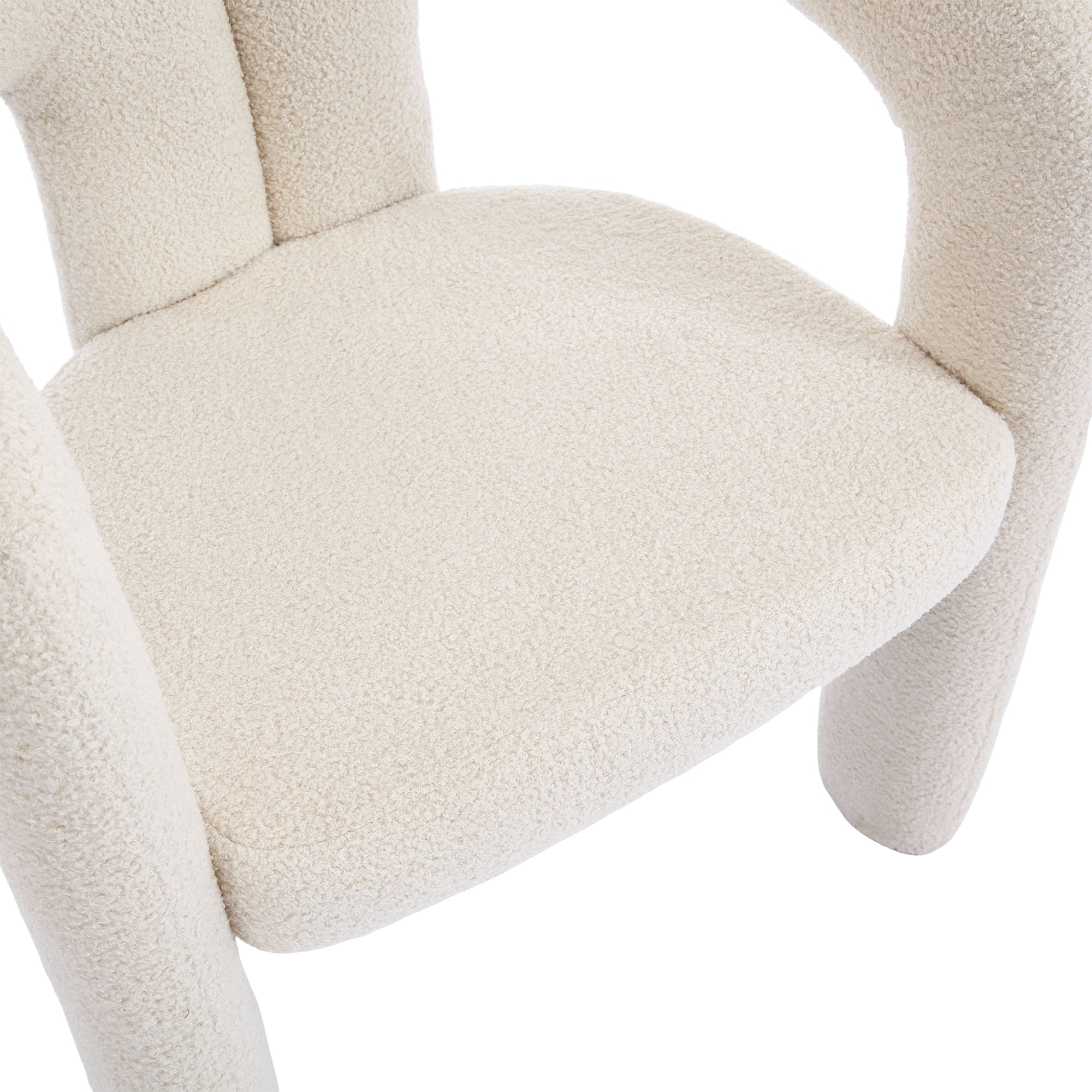 Logidon Premium Ergonomische Fauteuil Teddy Fluweel Beige Set 2