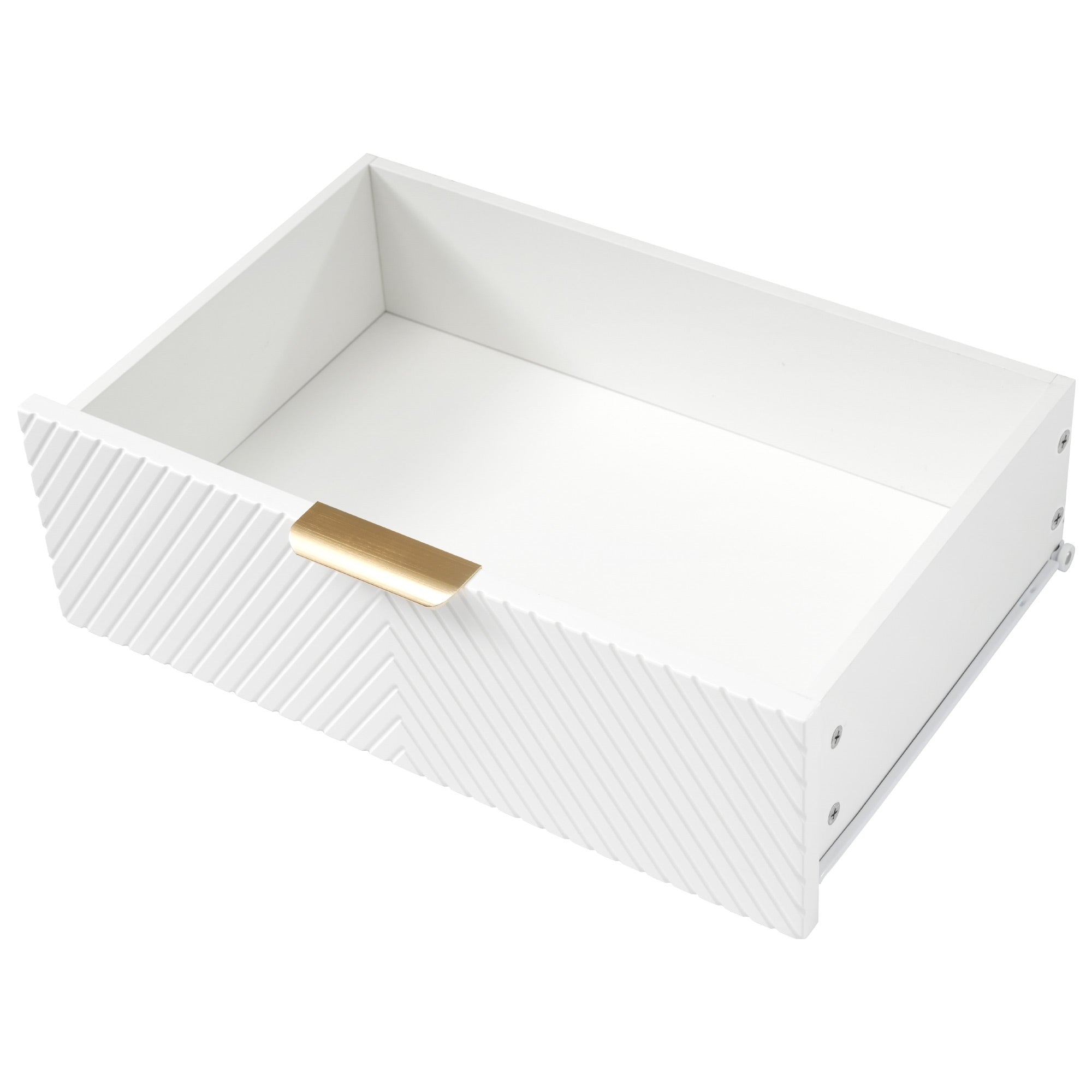 Logidon ladekast amber glazen dressoir 6 lades 120x40x76 wit