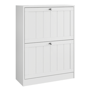 Logidon 60 cm witte schoenenkast vrijstaand met 2 inklapbare lades