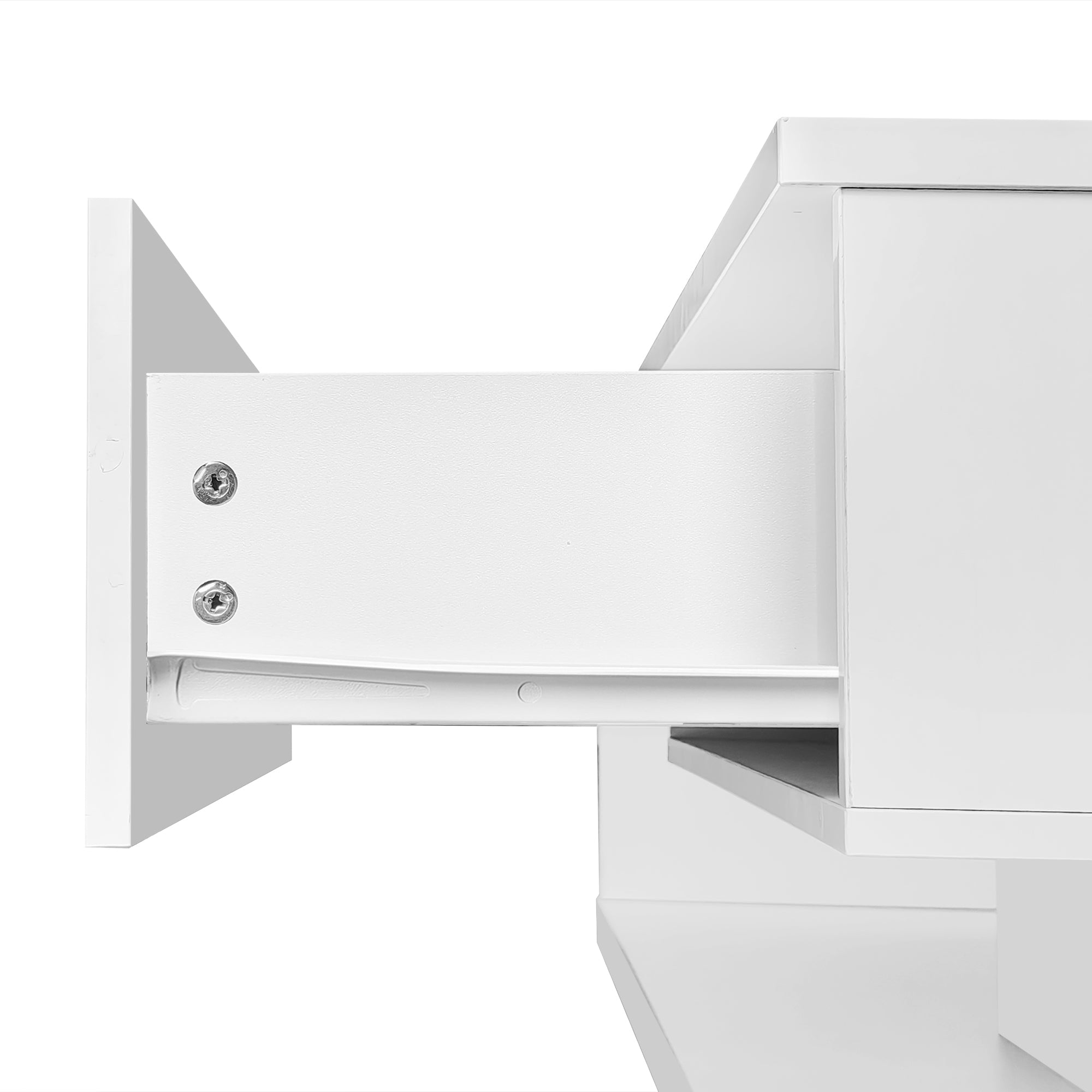 Logidon salontafel hoogglans wit glas LED 105 x 55 cm