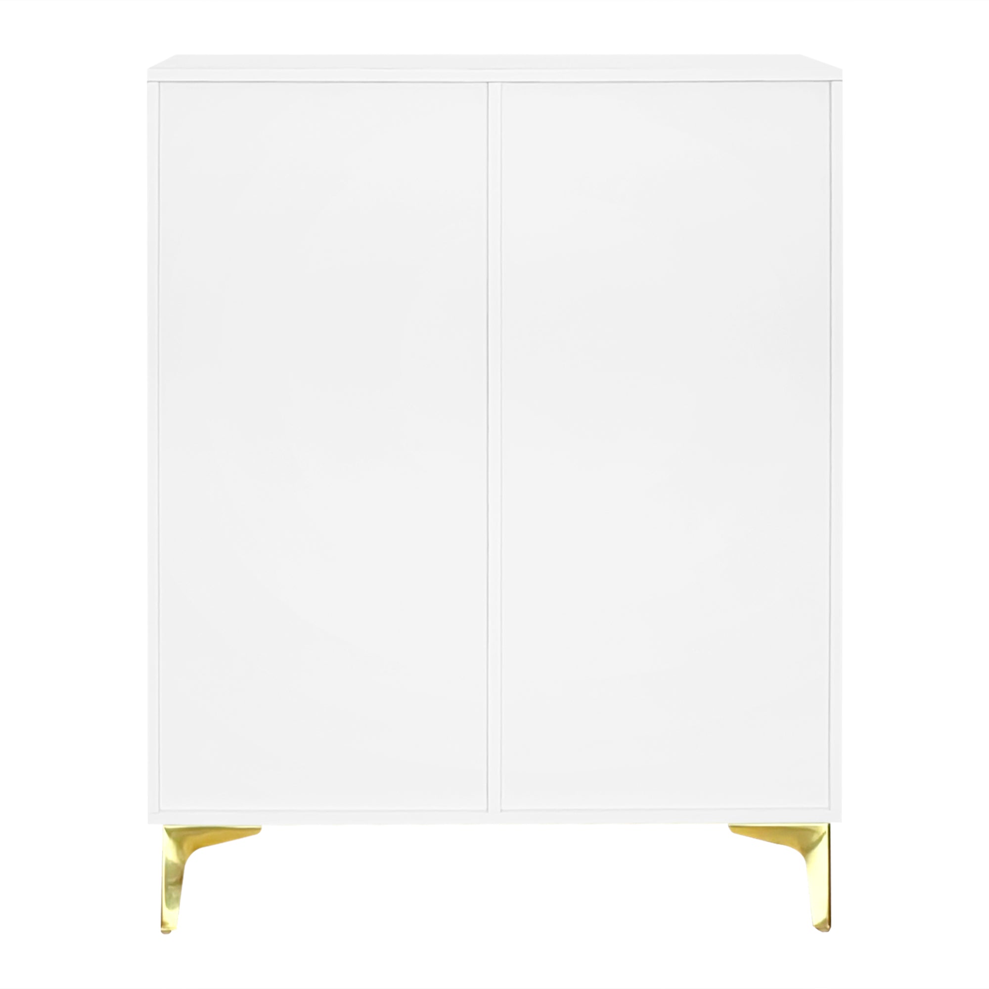 Logidon Sideboard White With Structured Panel And Adjustable Shelves