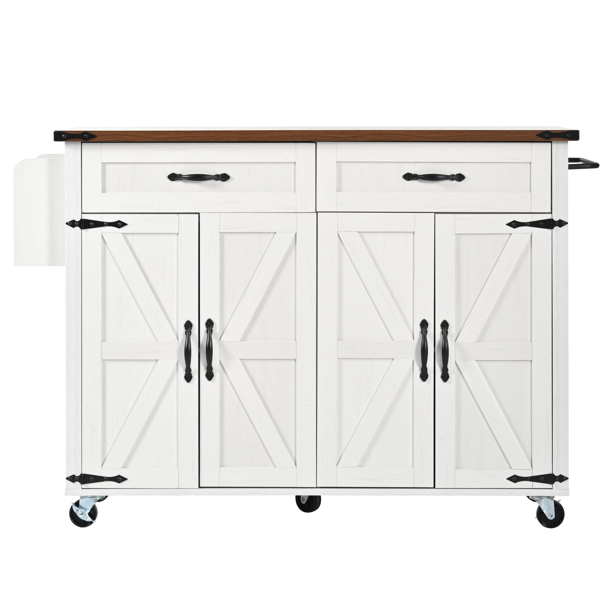 Logidon Kitchen Island With Extendable Worksheet Beige On Wheels