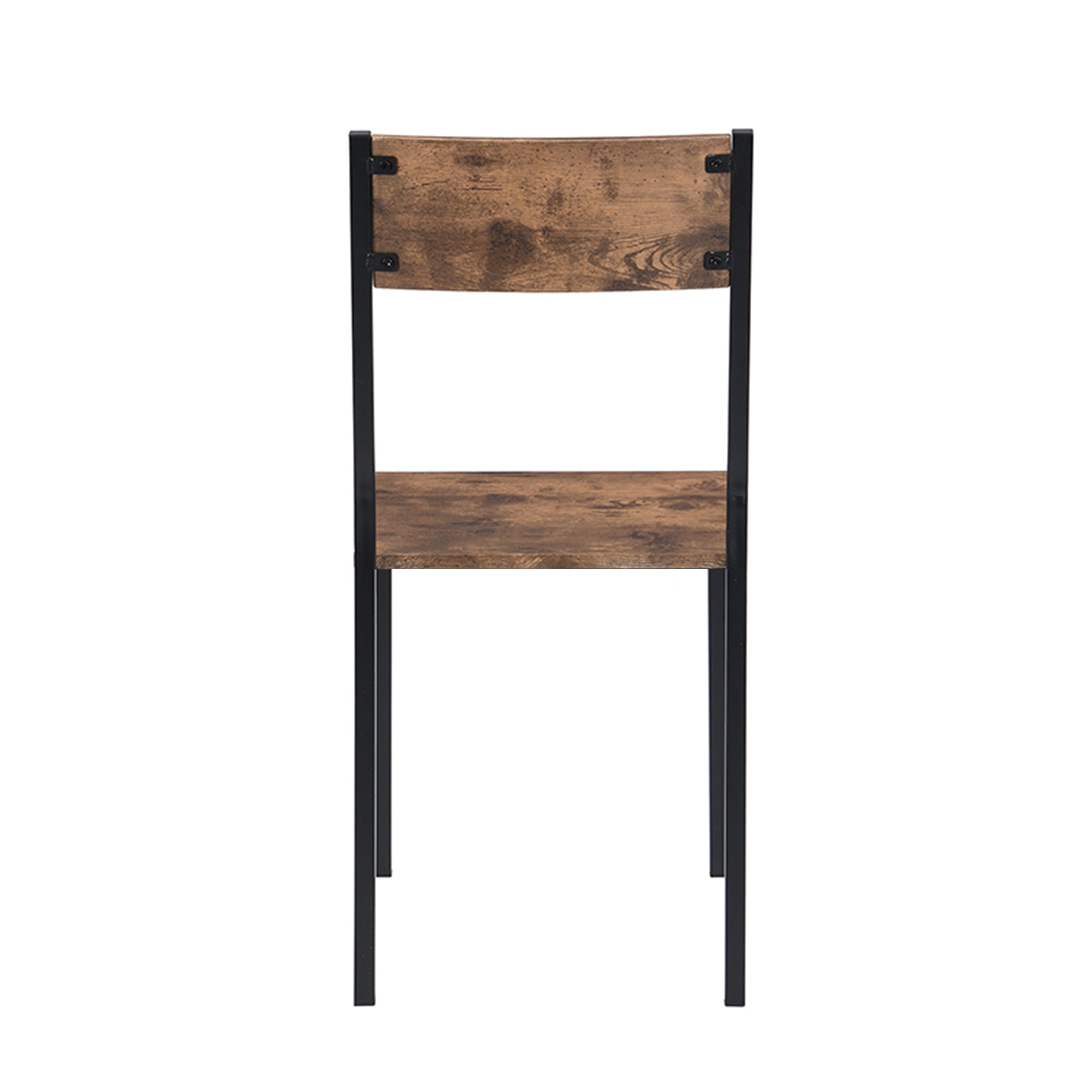 Logidon Eettafelset 70x70 cm Vintage Bruin met 2 Stoelen Metalen Frame