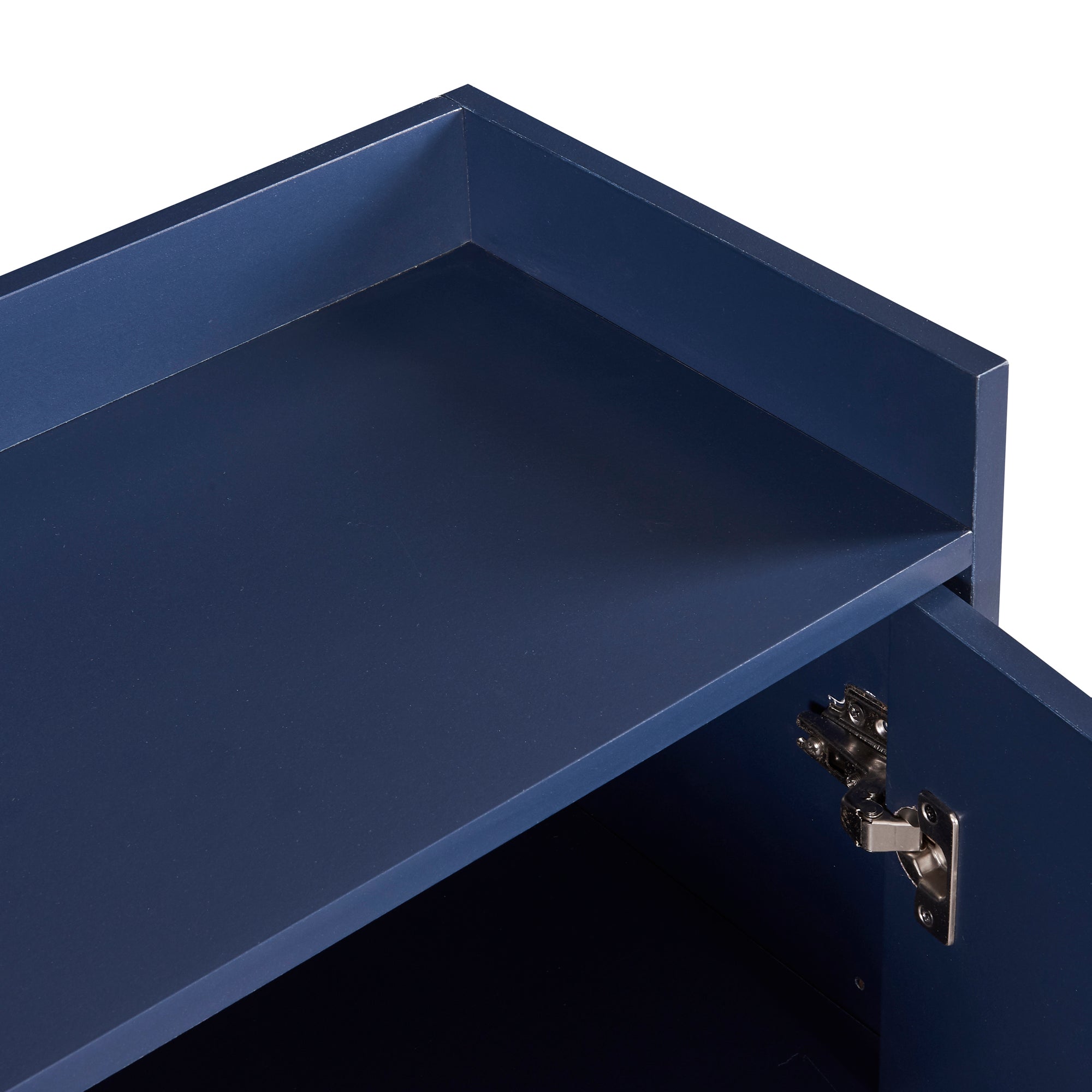 Logidon dressoir marineblauw 120x30x80 cm 4-deurs greeploos