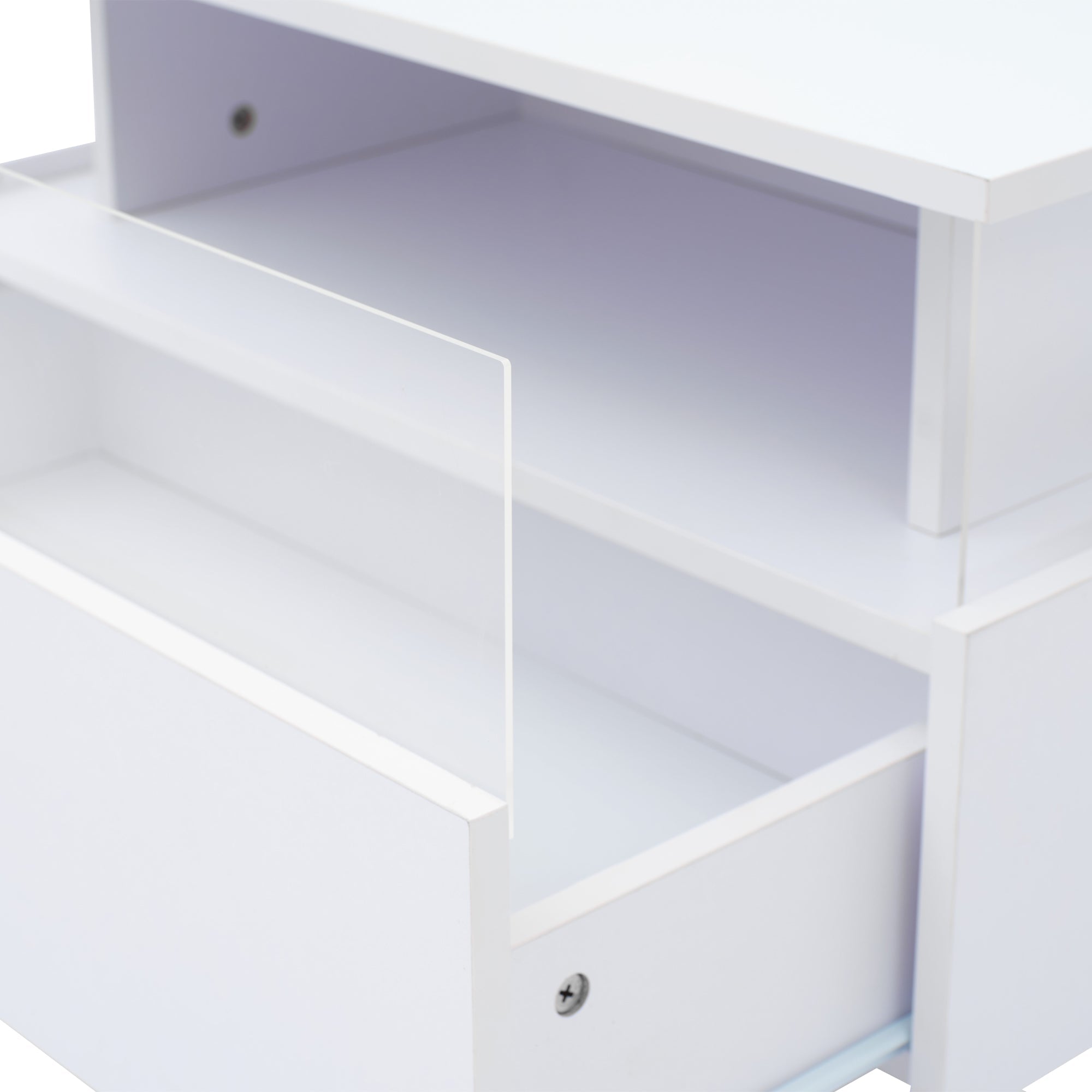Logidon witte hoogglans salontafel 70x70x41 cm met LED-verlichting
