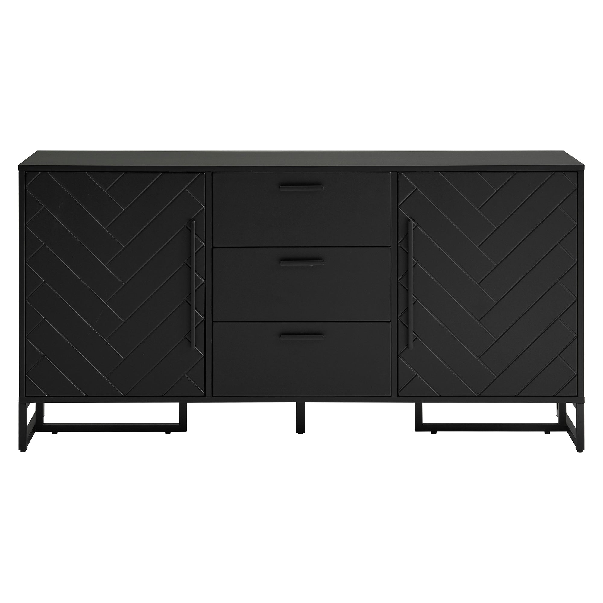 Logidon dressoir met visgraatmotief, 2 deuren en 3 lades