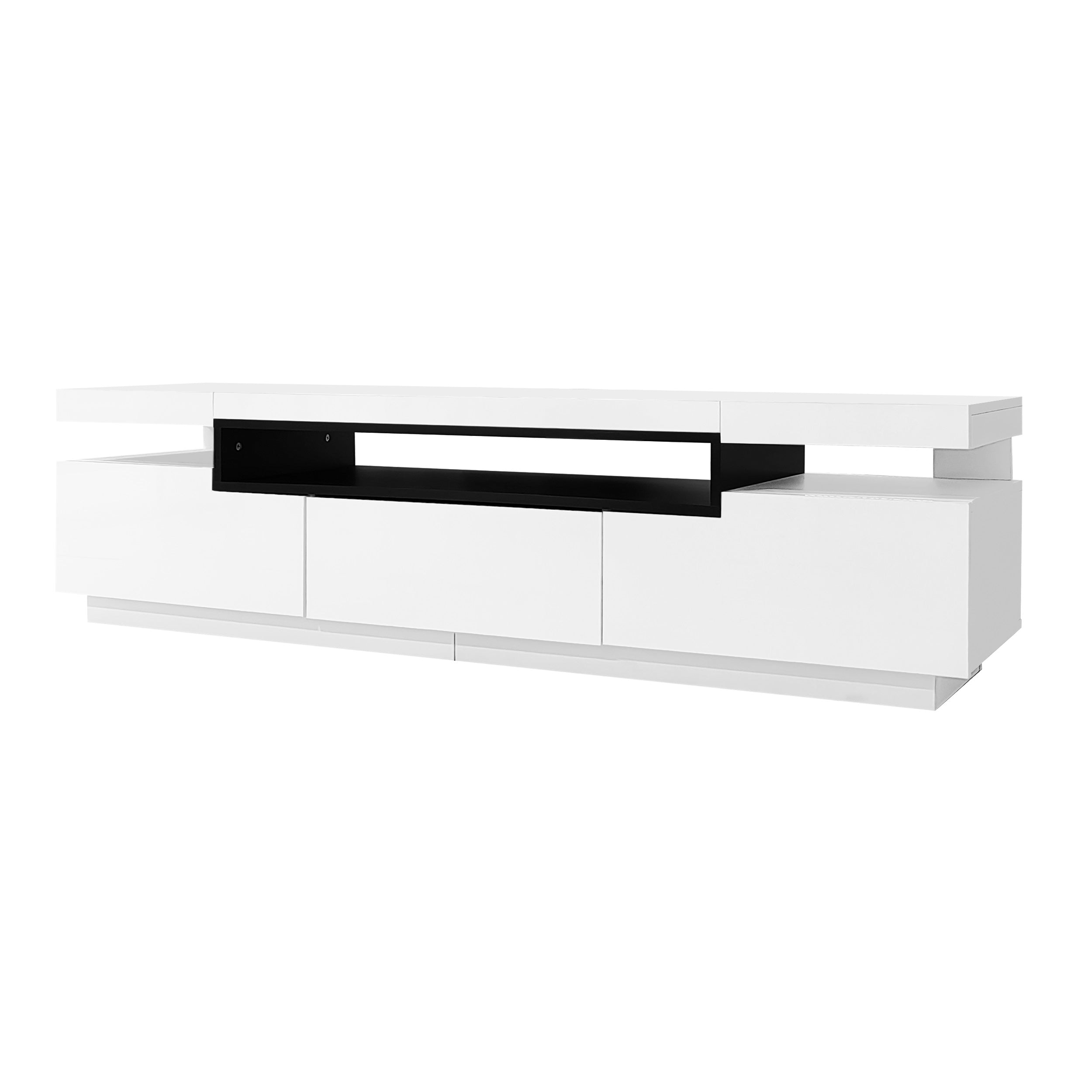 Logidon Elegant hoogglans TV-meubel wit 160x39x42cm met LED