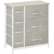 Logidon ladekast 7 stoffen lades lichtgrijs 63,5x30x71 cm