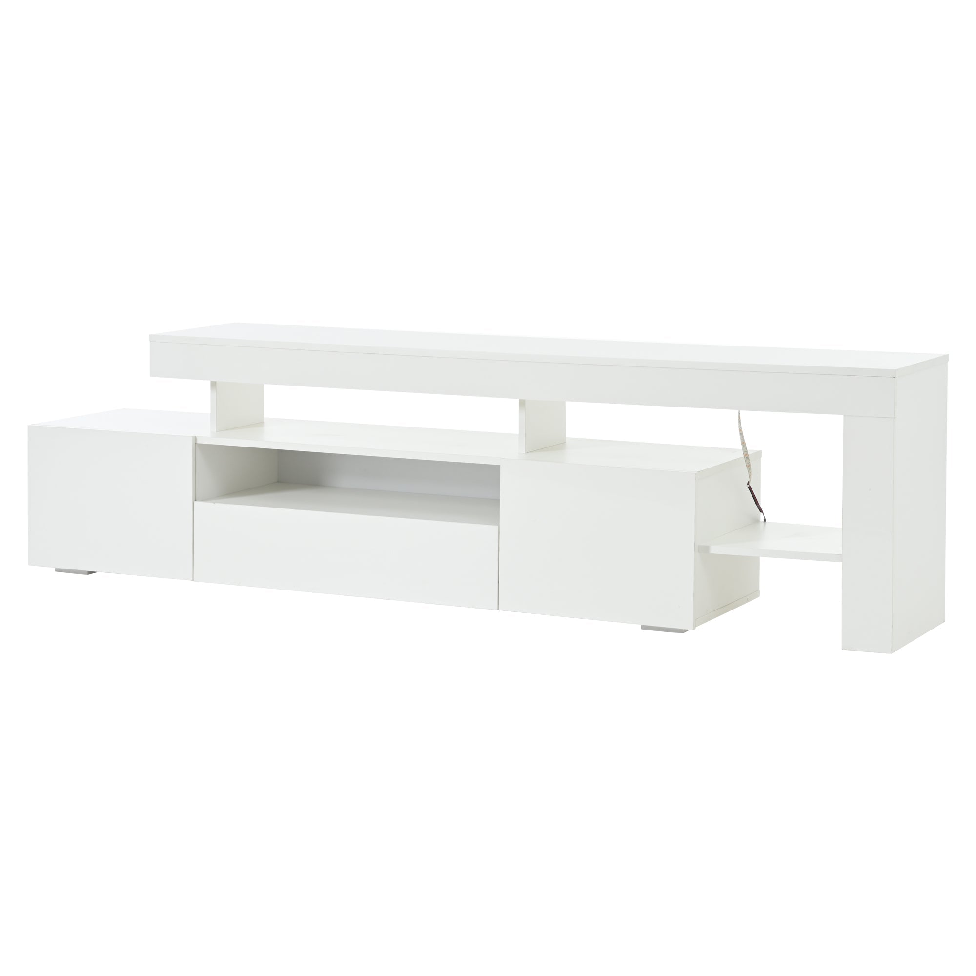 Logidon TV-meubel 192 x 37 x 53 cm witte hoogglans LED-verlichting
