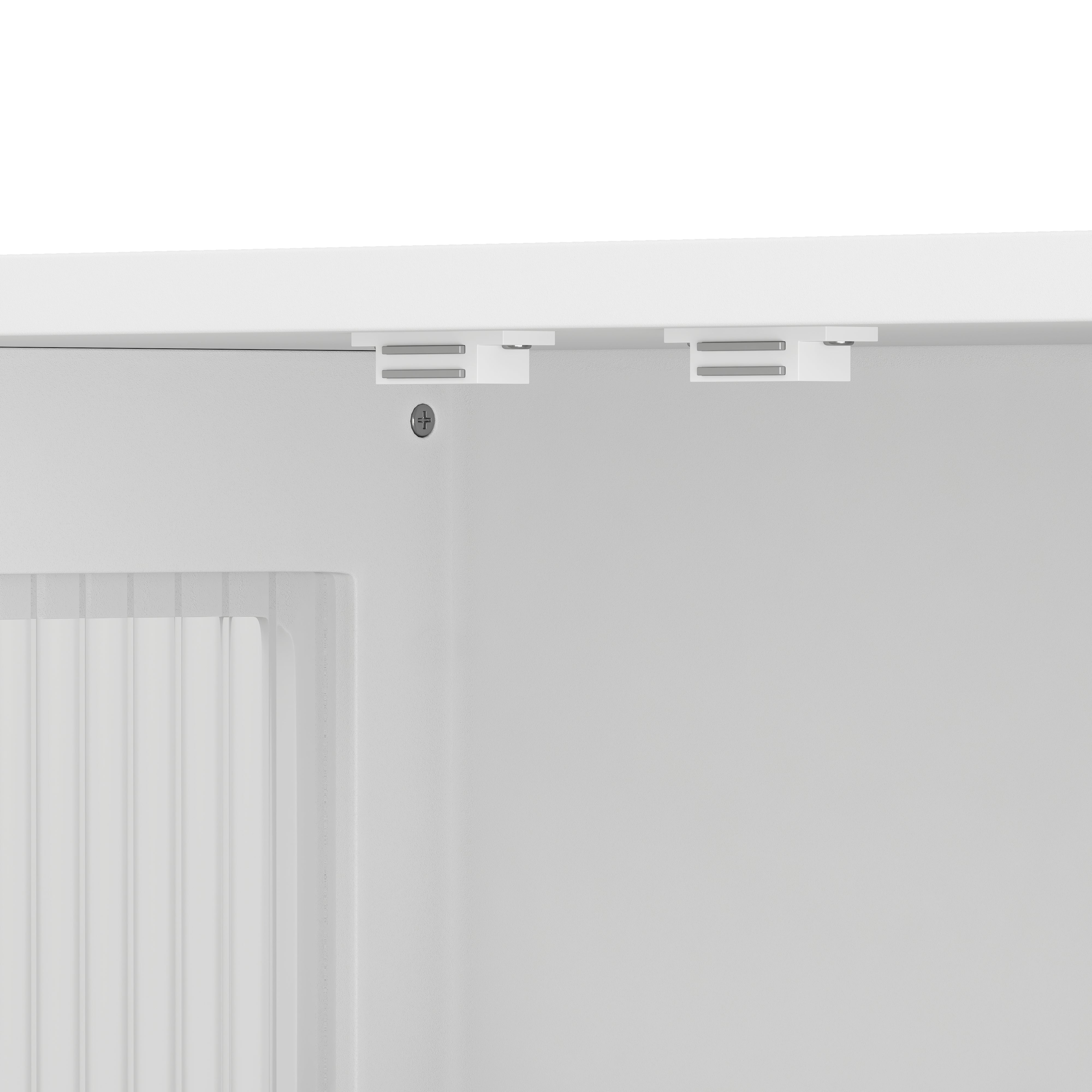 Logidon badkamerwandkast 3 deuren met glazen front en handdoekhouder wit