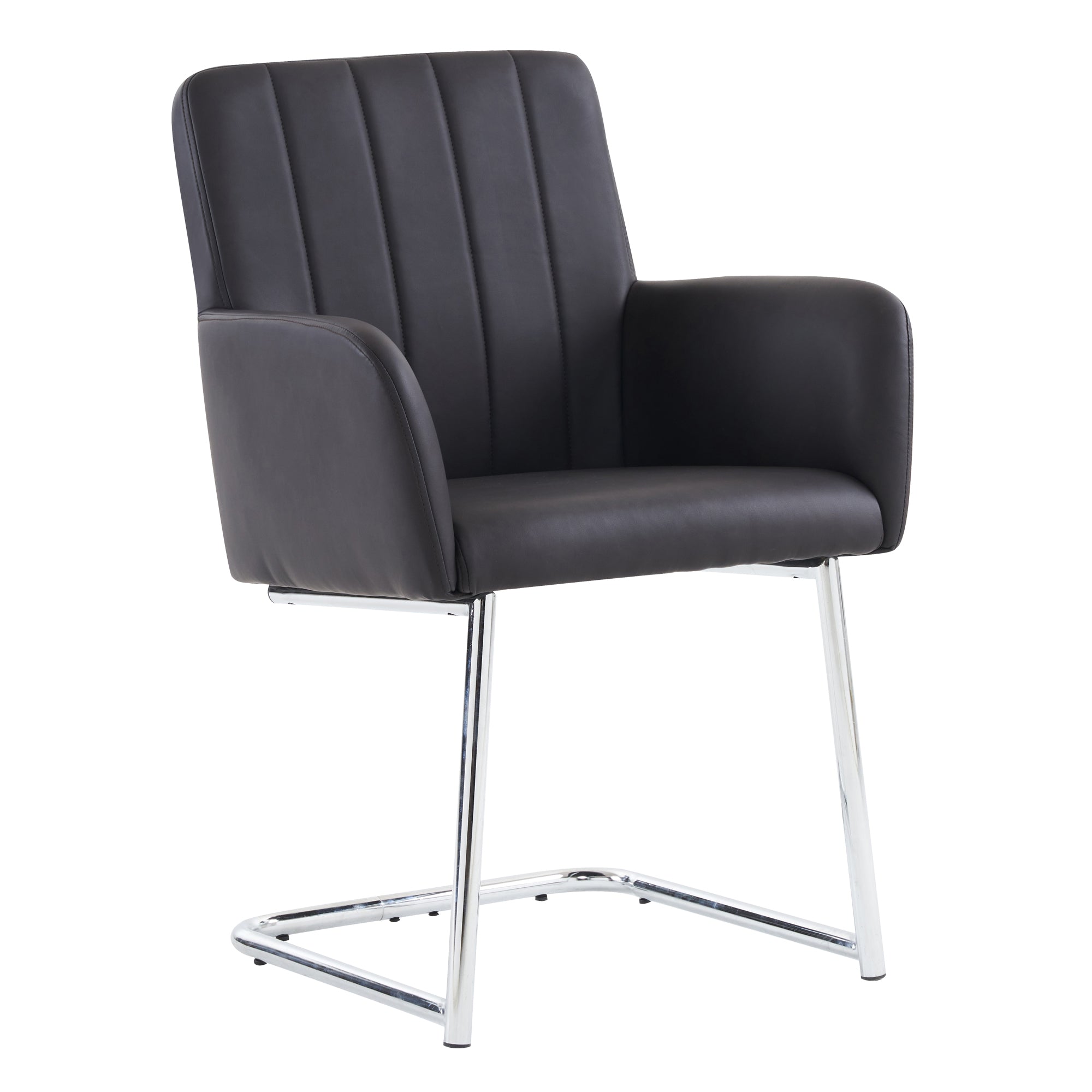 Logidon Set van 4 eetkamerstoelen kunstleer zwart Z-design