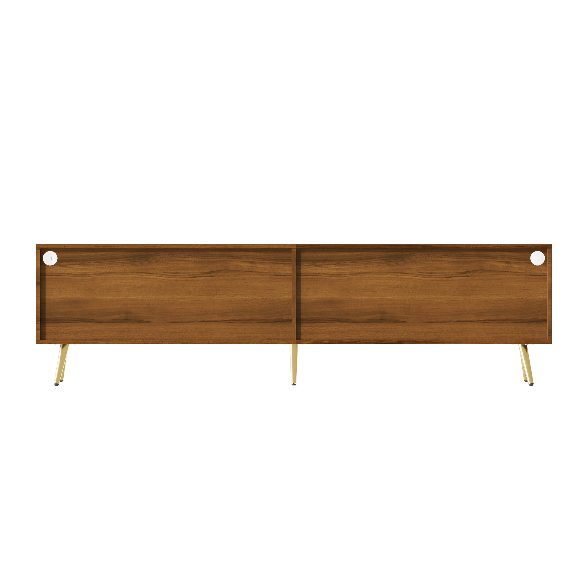 Logidon Modern TV-meubel 180x40x50 cm houtlook glasfront LED