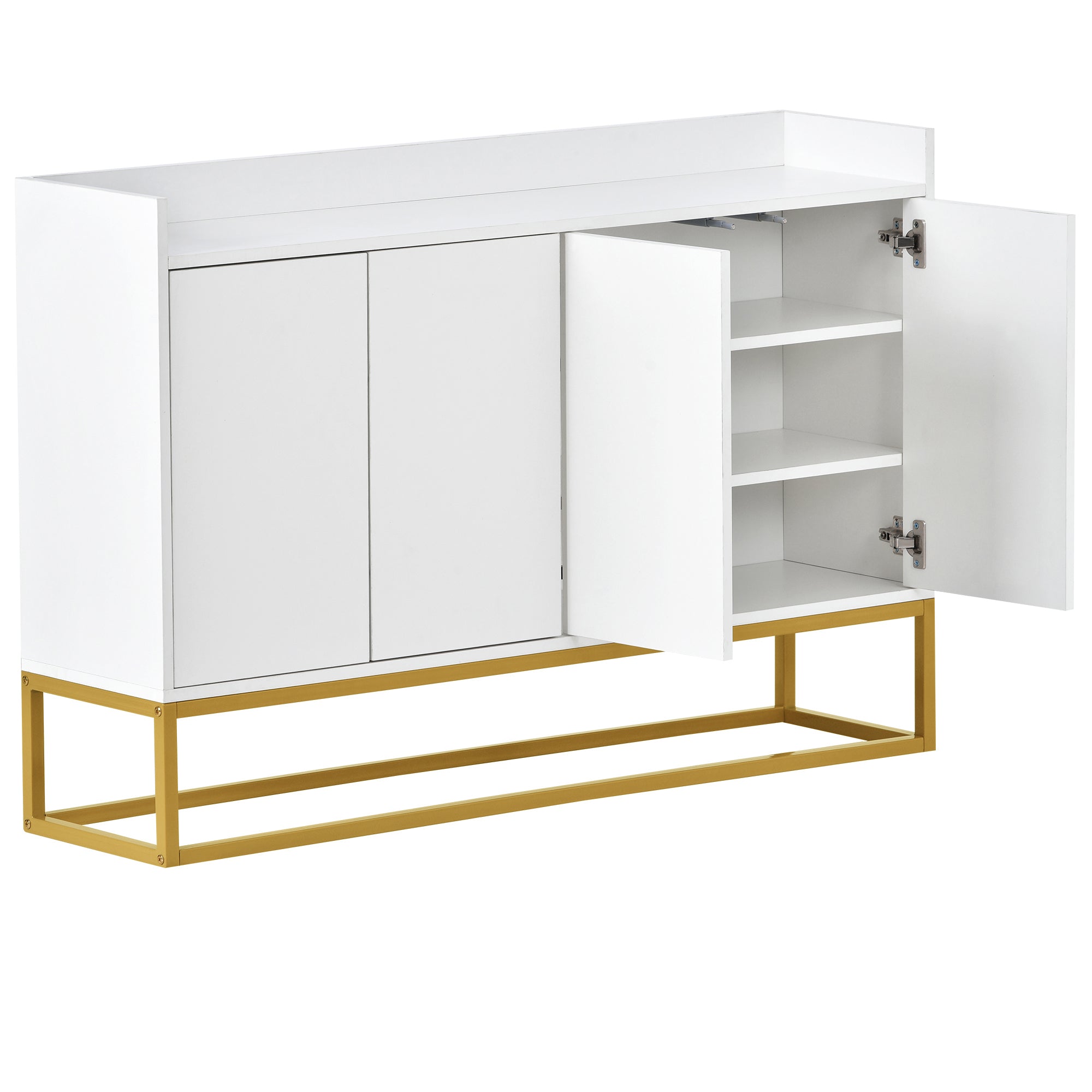 Logidon Dressoir 120 cm Wit Greeploos Vier Deuren Minimalistisch