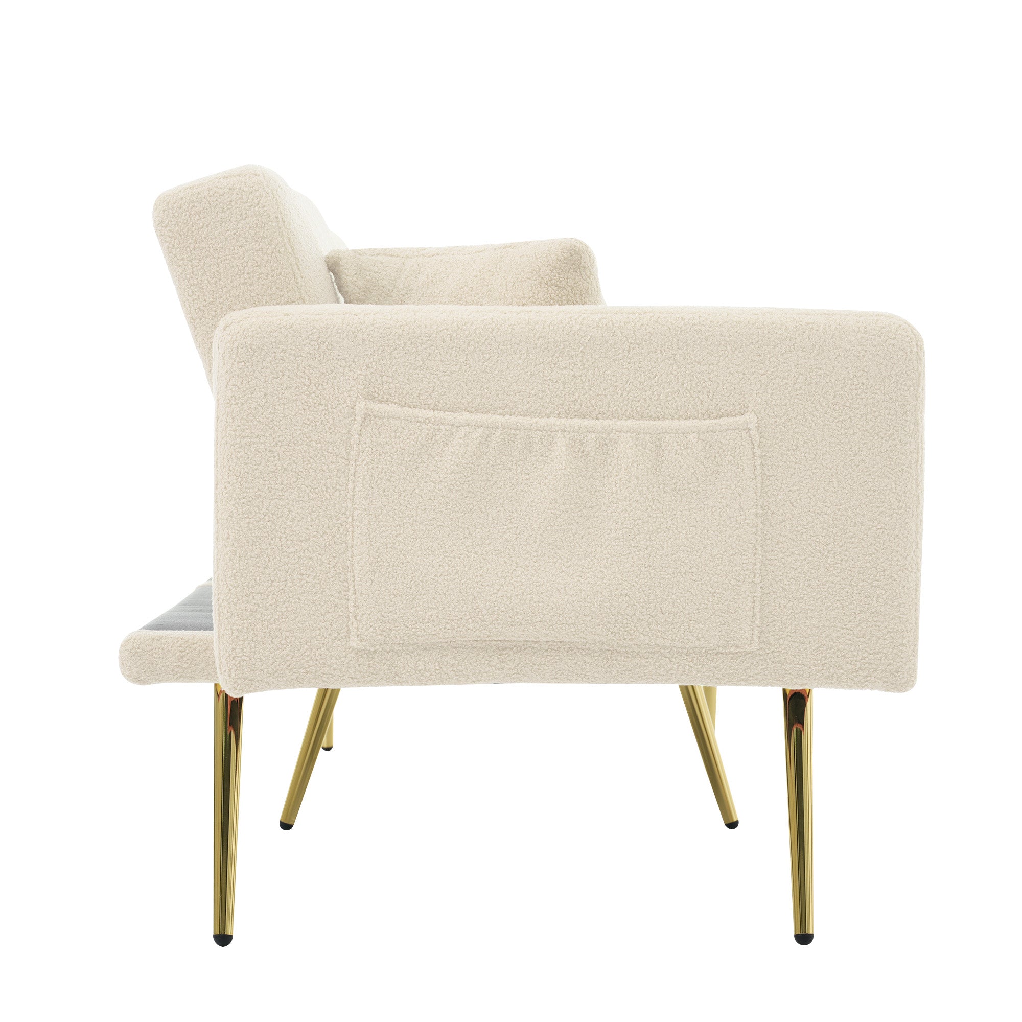 Logidon slaapbank met bedfunctie en gouden poten beige