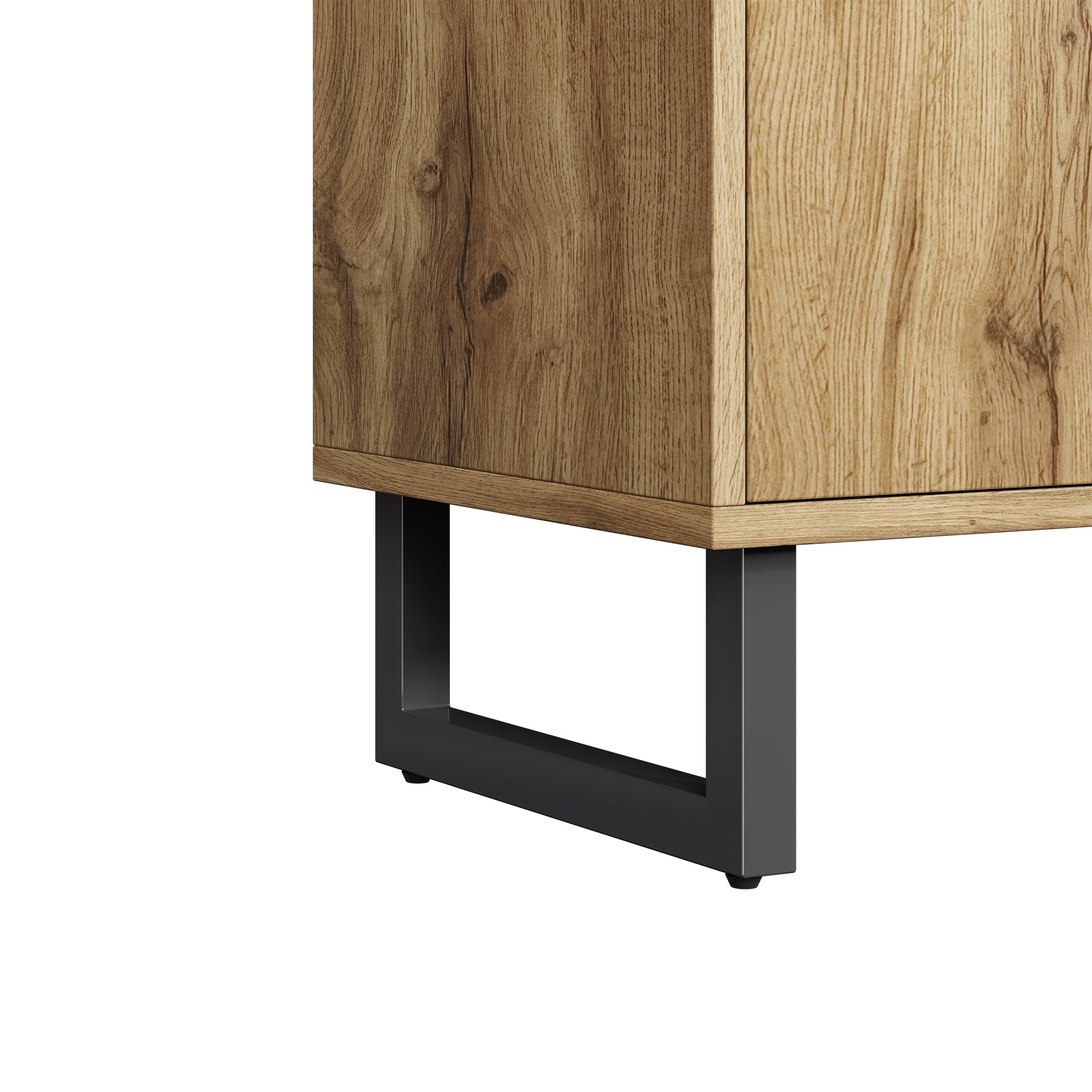 Logidon compacte kledingkast gewatteerde panelen 110 x 186 x 38 cm houtlook