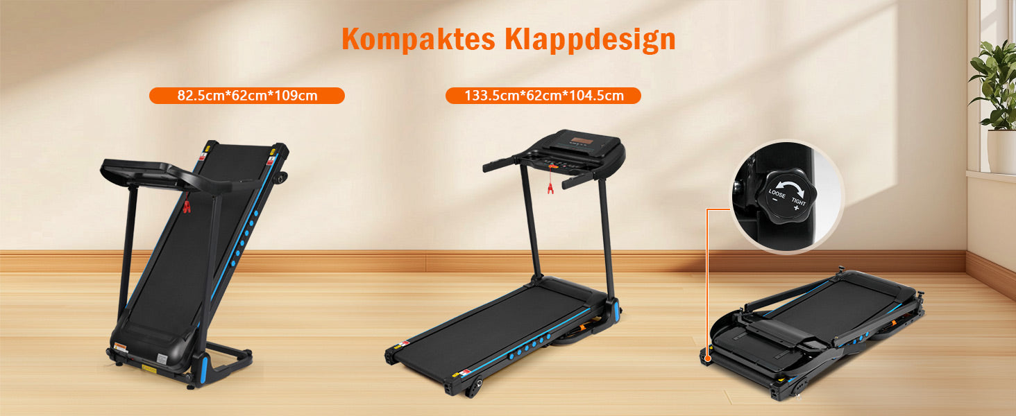 Logidon loopband voor thuis opvouwbare 14 km/u hartslagmeter