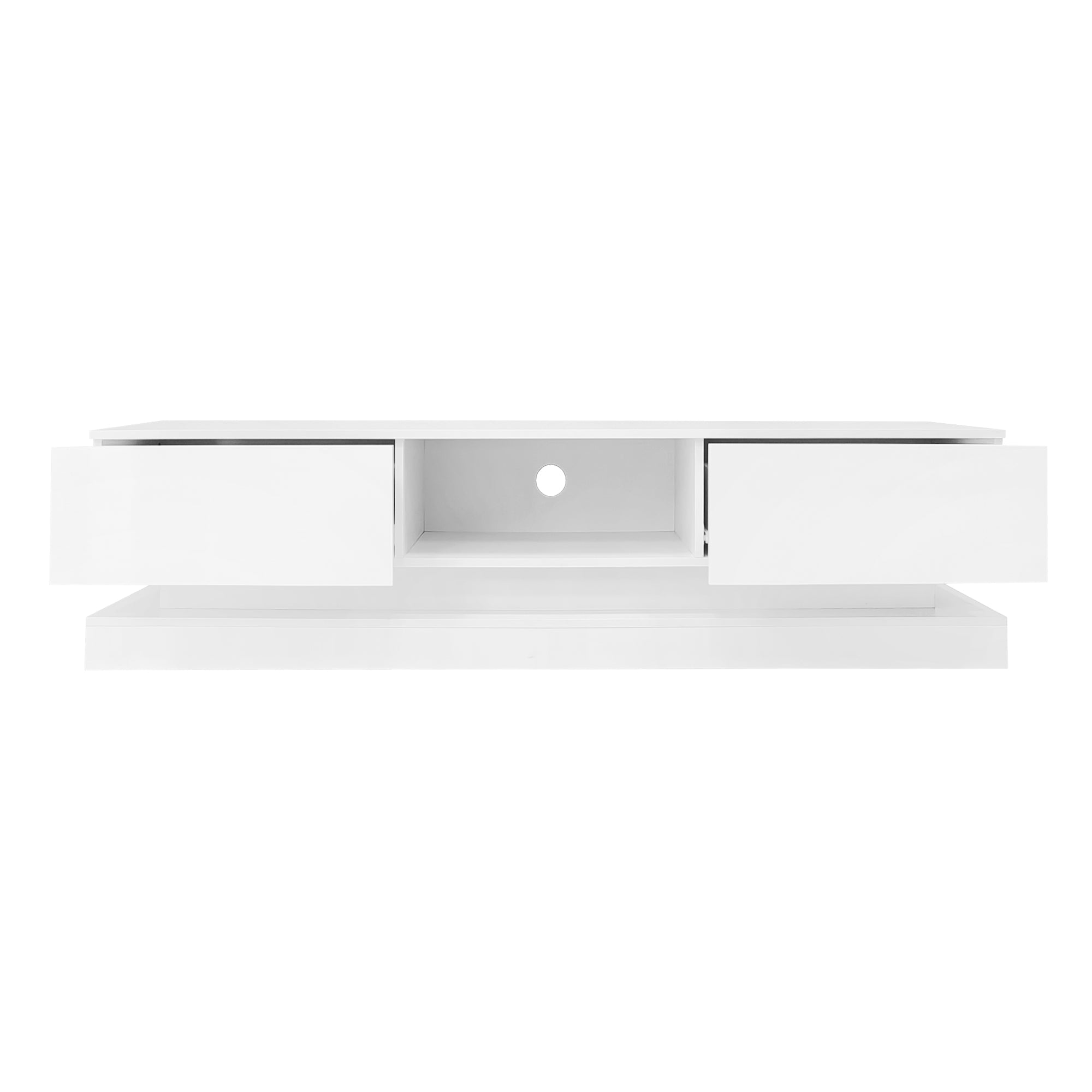 Logidon wit TV-meubel 160 cm met LED-verlichting app bediening