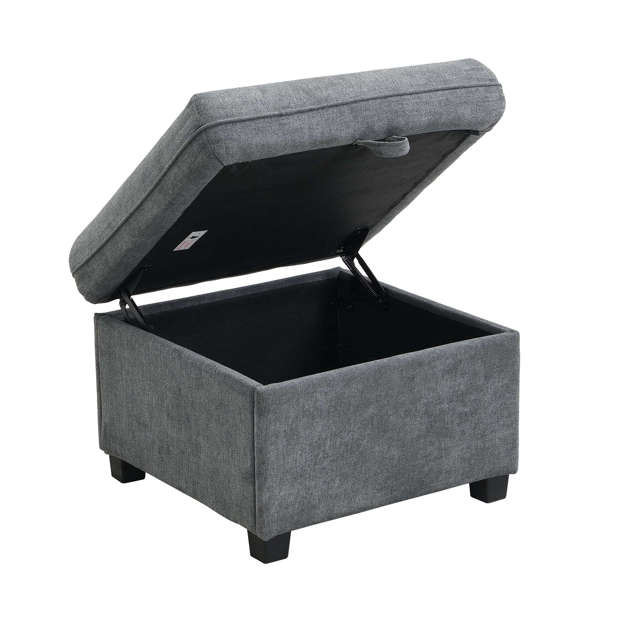 Logidon hoekbank U-vorm 3-zits grijs chenille en slaapfunctie
