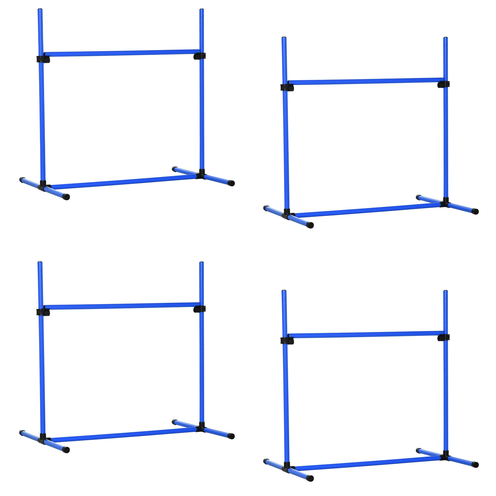 Logidon Agility Set Hond 4-delig In Hoogte Verstelbaar Blauw 99x65x94 cm