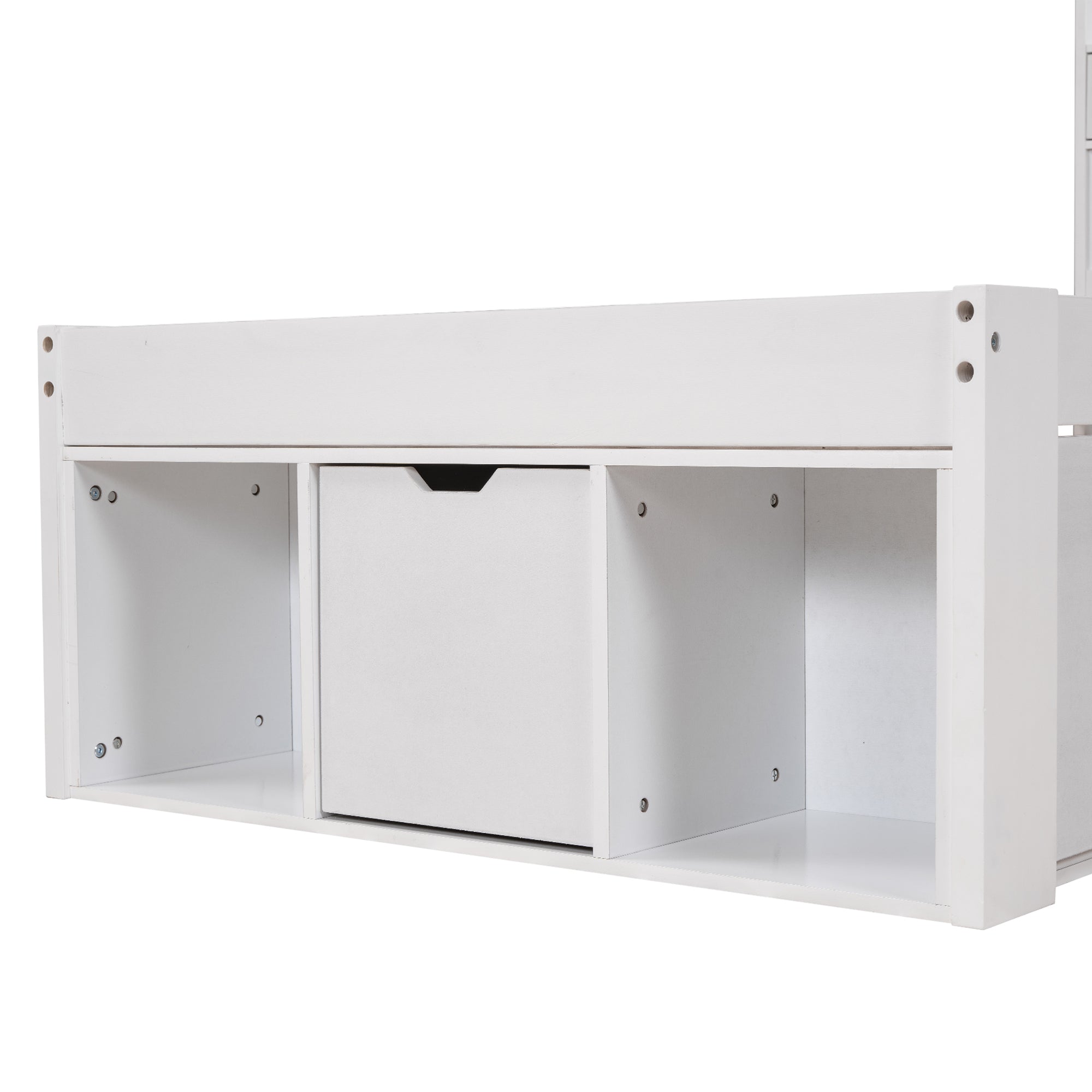 Logidon jeugd- en kinderbed 90x190 cm met USB poort opbergruimte wit