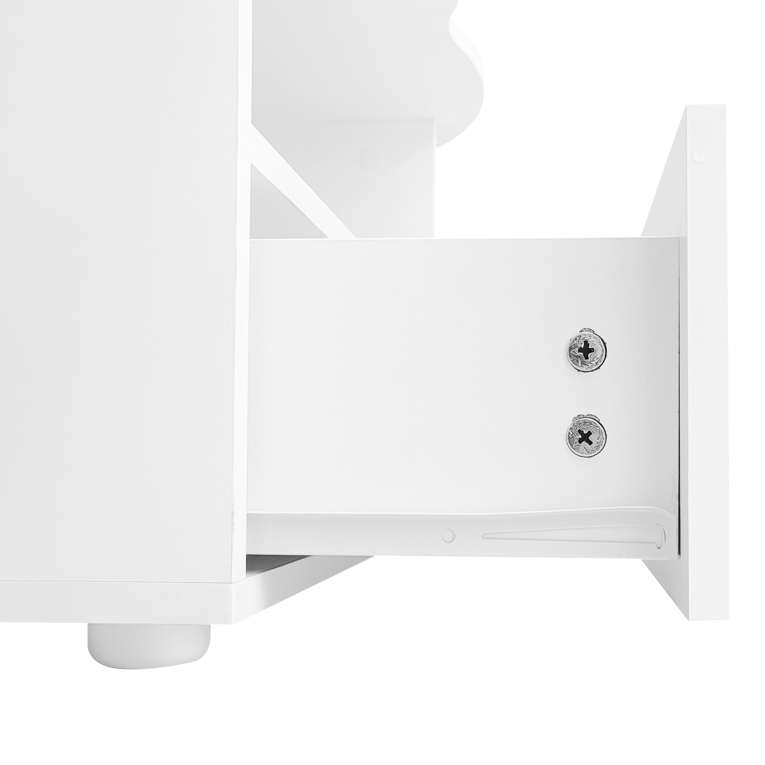 Logidon wolkvormige salontafel wit met lades en plank