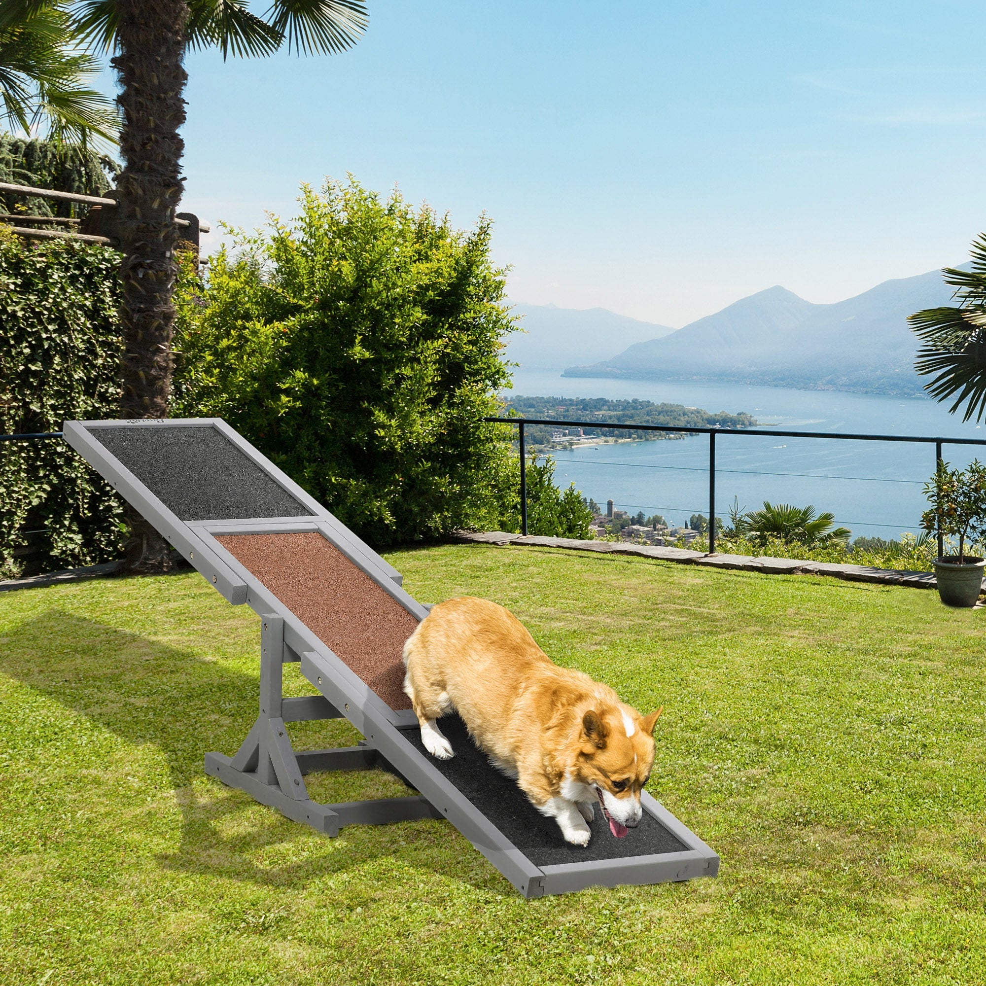 Logidon Hondenschommel Agility Hout 180x30x30 Grijs Trainingshondensport