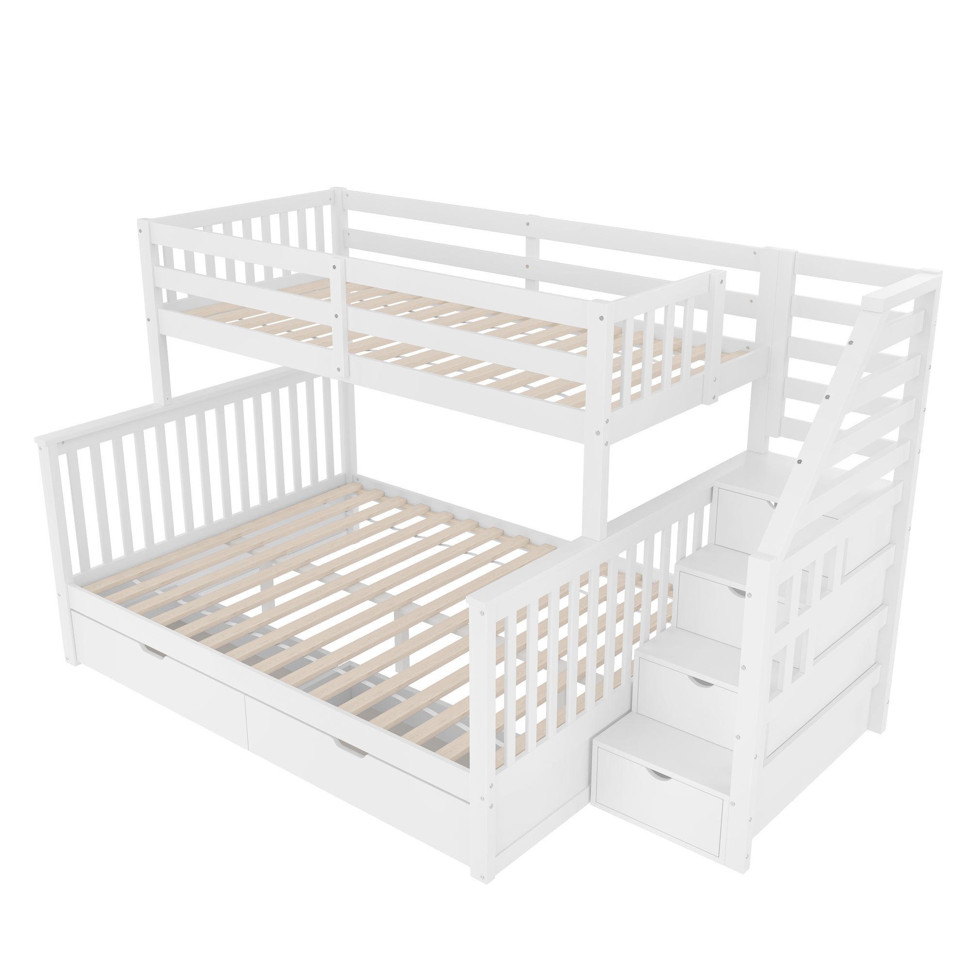 Logidon stapelbed 90x200 ruim 140x200 met opbergruimte wit