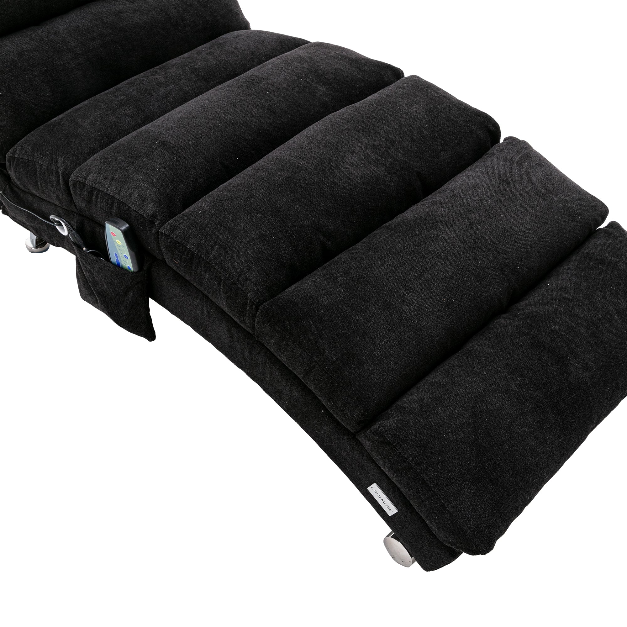 Logidon Elektrische Massage Chaise Longue Zwart met Afstandsbediening