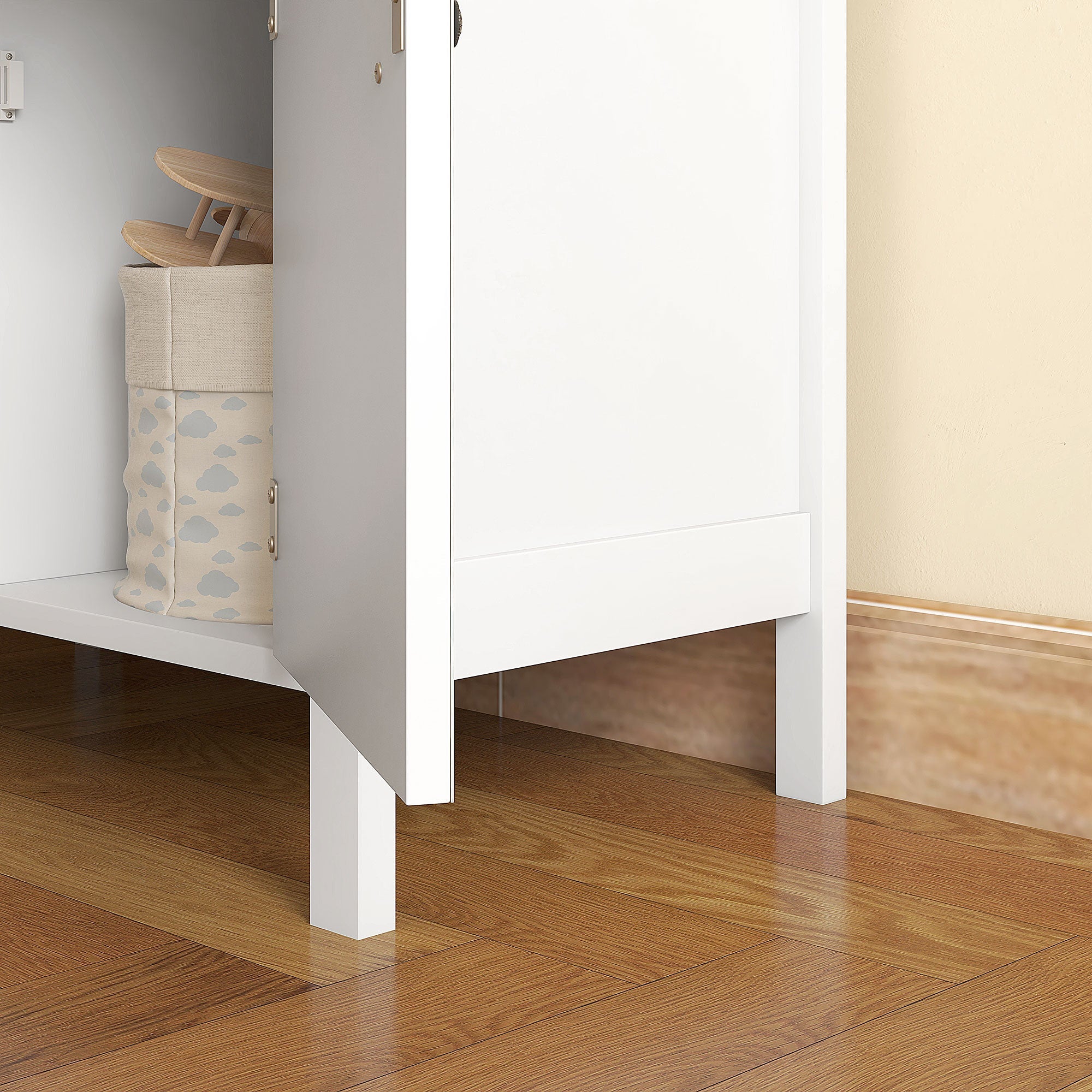 Logidon HOMCOM ladekast tipbescherming wit 68x34x80 cm
