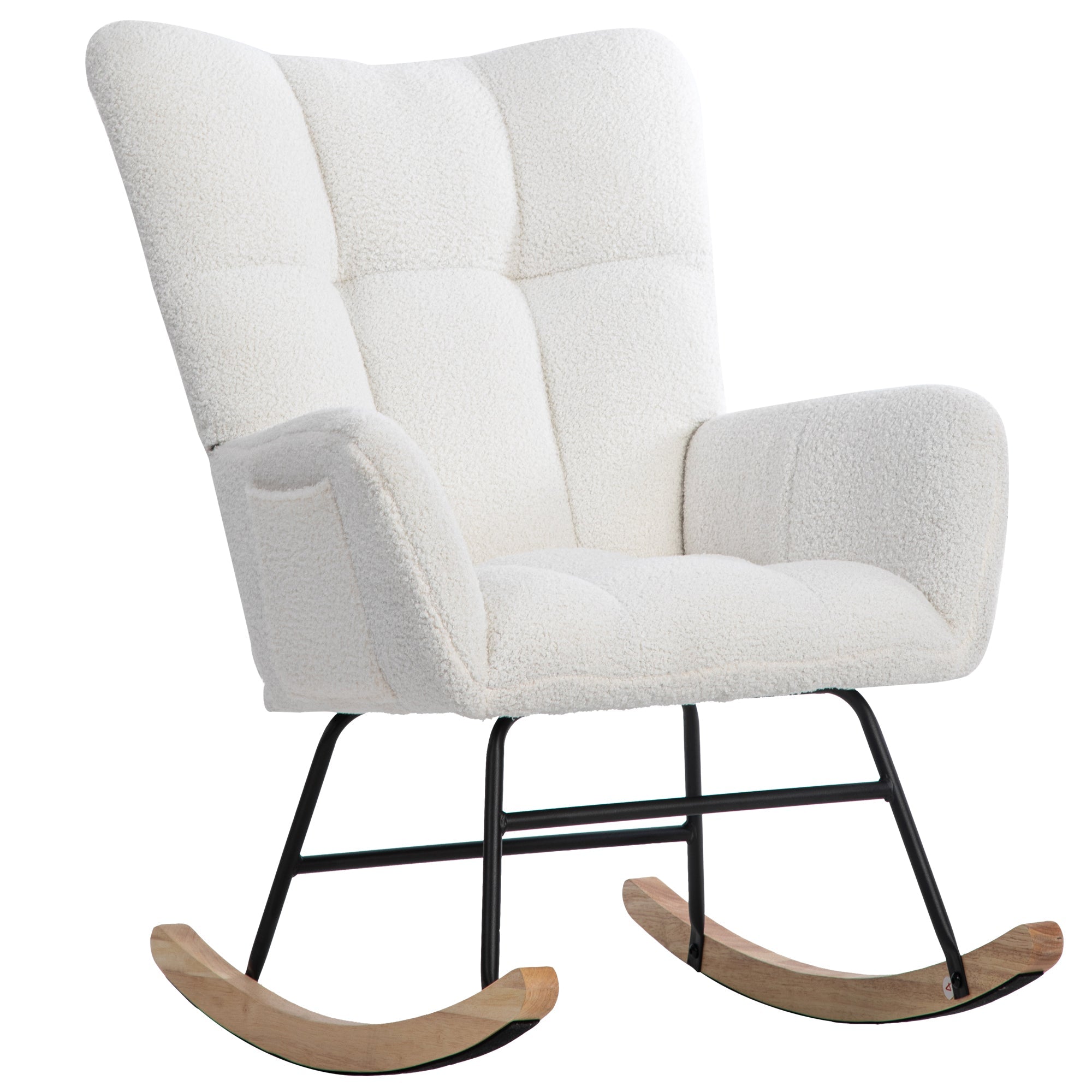 Logidon Ergonomische Witte Schommelstoel Met Voetenbank Hoogte 92 cm