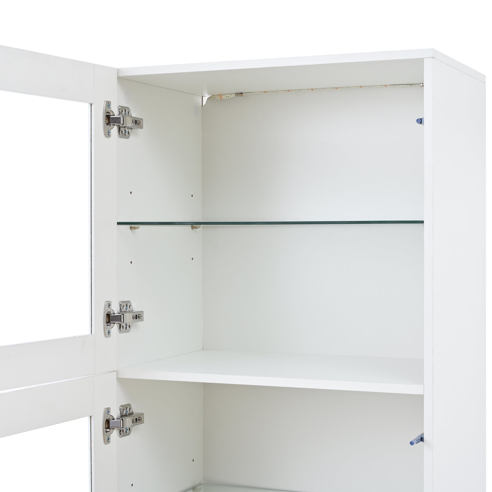 Logidon vitrine 60x40x173 cm wit hoogglans LED verlichting