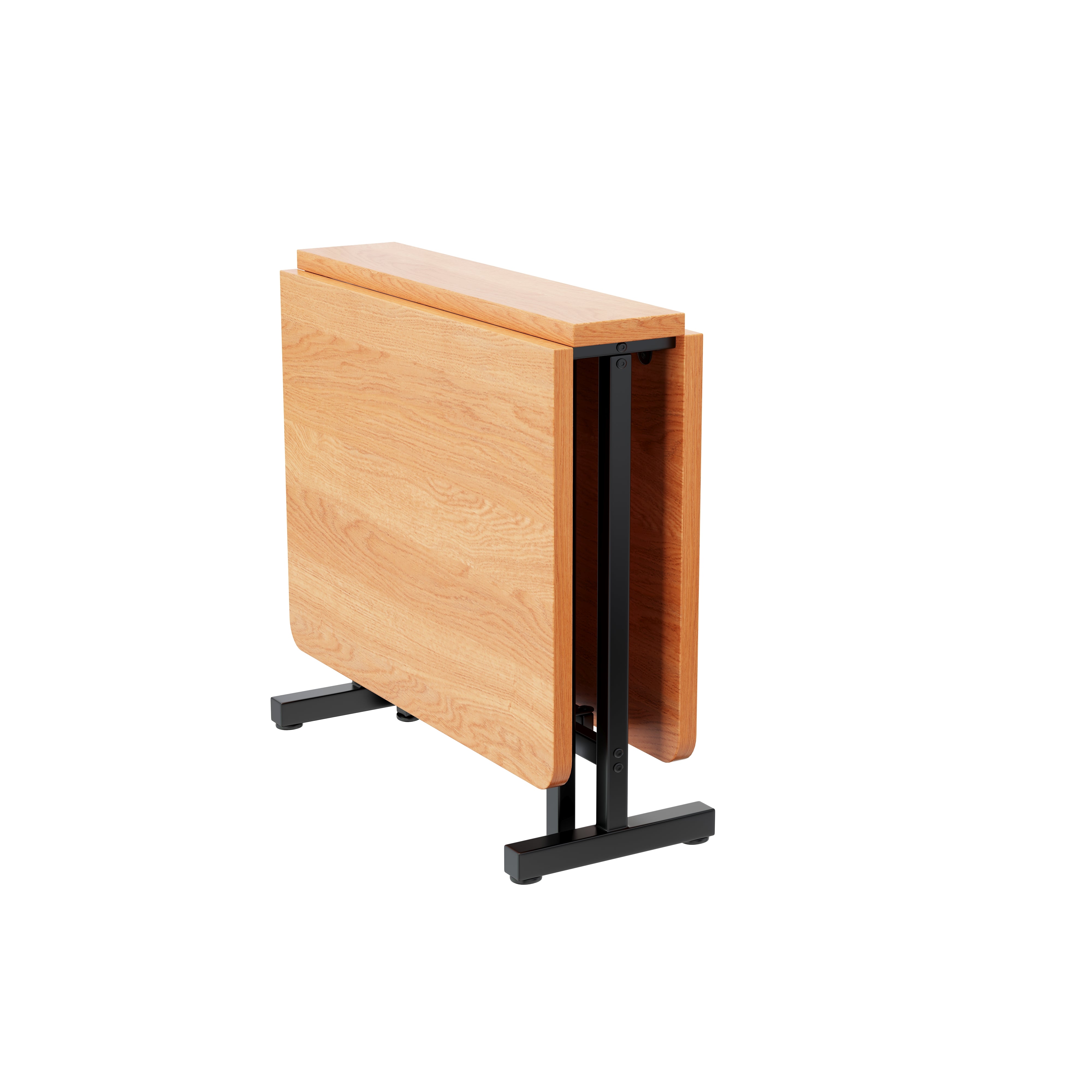 Logidon uitschuifbare eettafel 120x80 cm MDF natuurlijke look minimalistisch