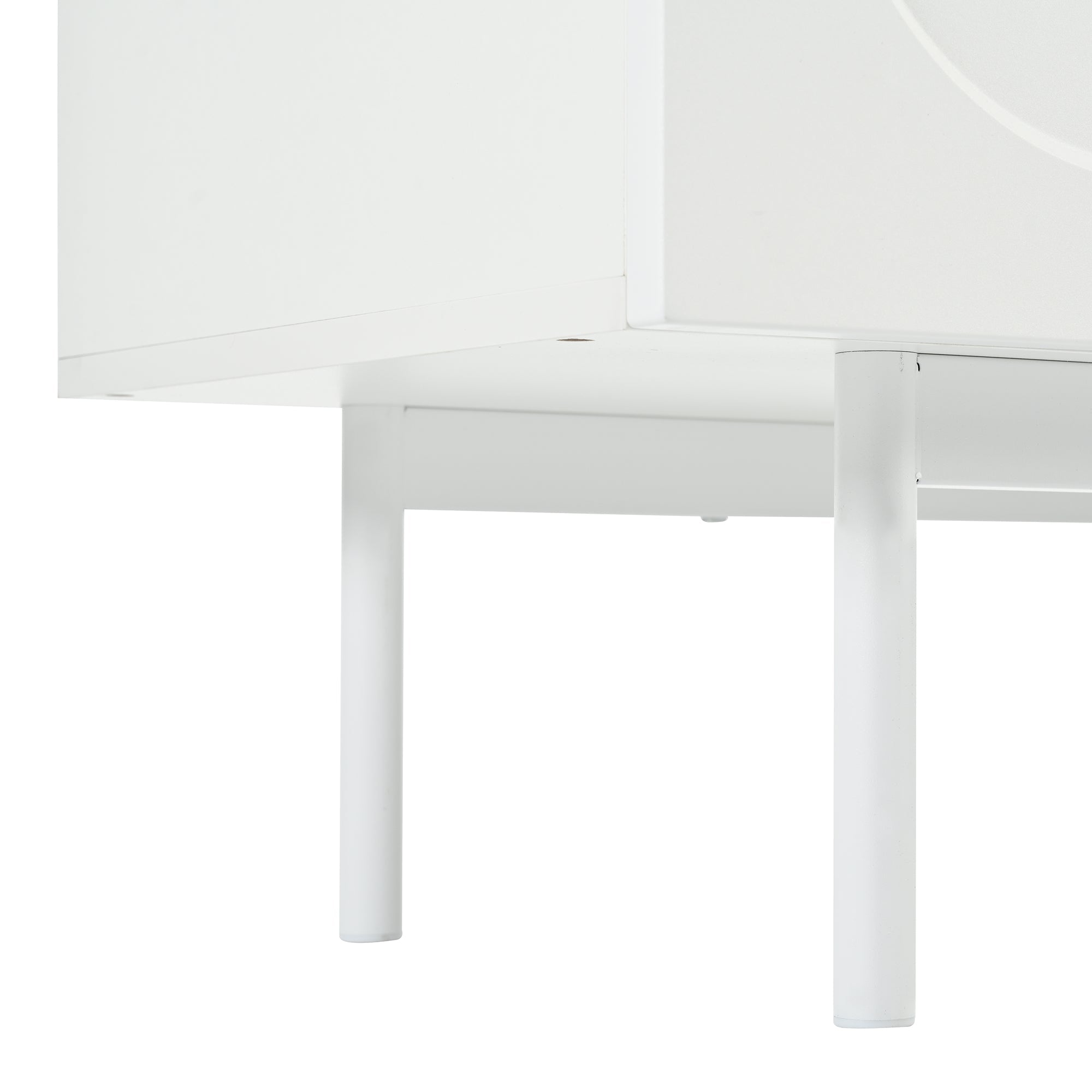 Logidon dressoir zuiver wit met 4 deuren in boogpatroon 140x42x80 cm
