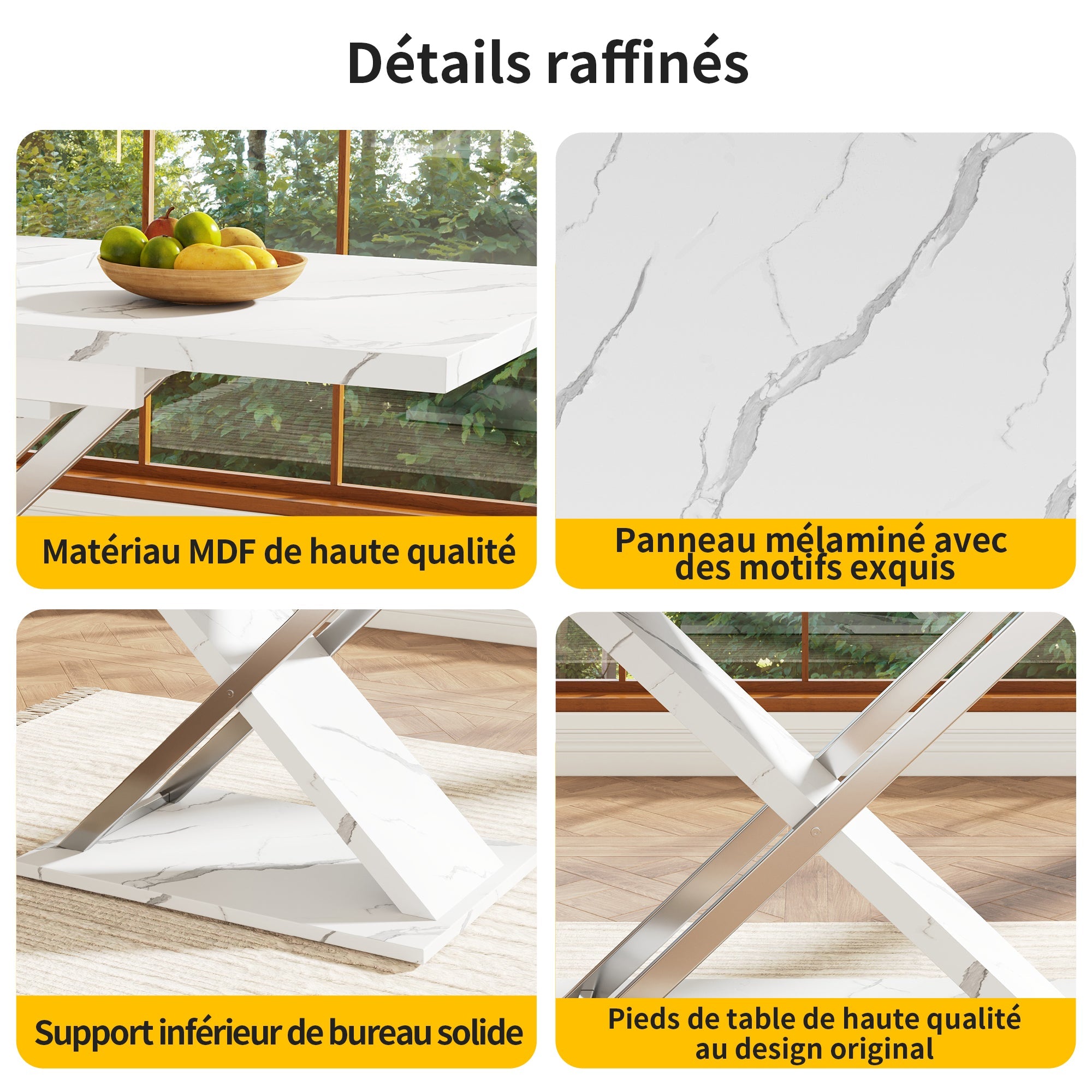Logidon Uitschuifbare eettafel wit 118-157 cm met gekruiste poten