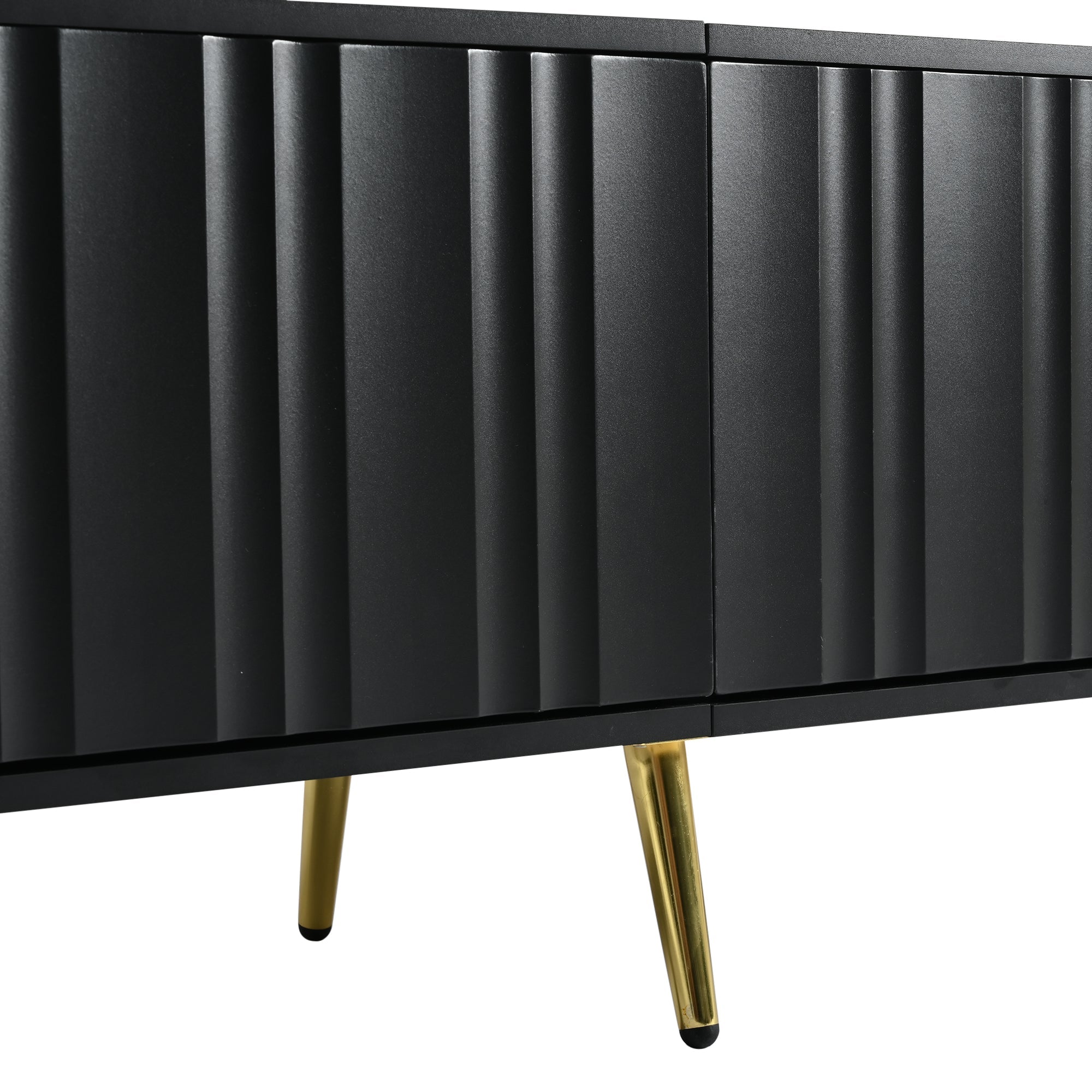 Logidon Zwart TV-meubel met Gouden Tafelpoten 190 cm