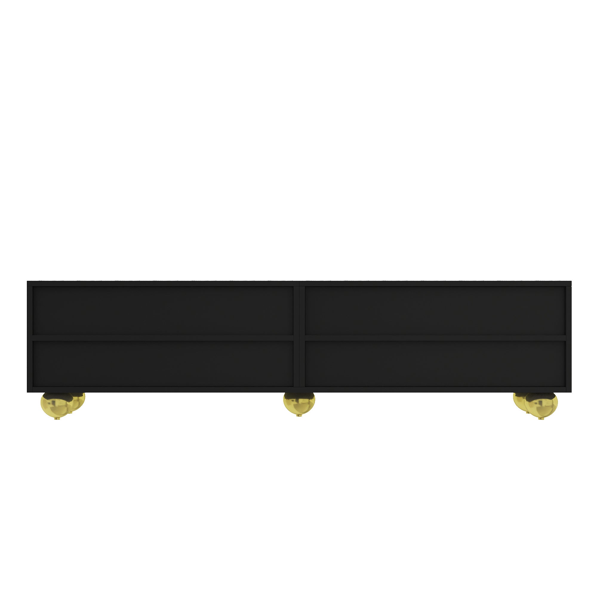 Logidon TV-meubel zwart met gouden accenten en push-to-open 170 cm