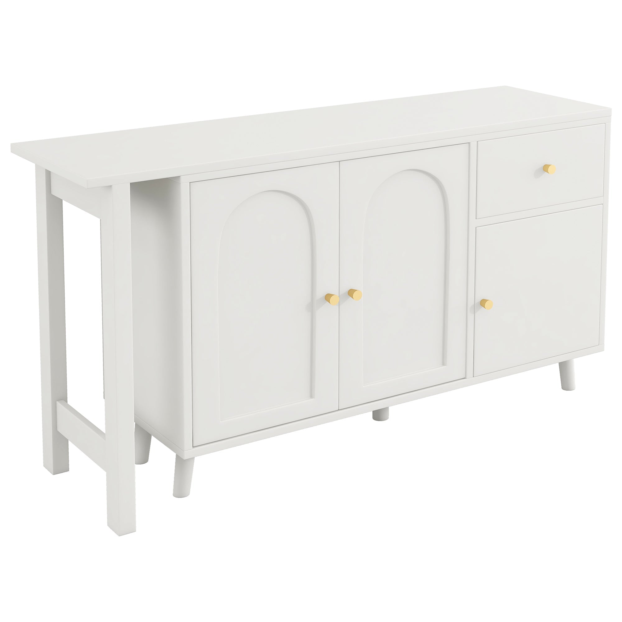 Logidon 2 in 1 bureaudressoir wit 120x40x74,5 cm 360 graden