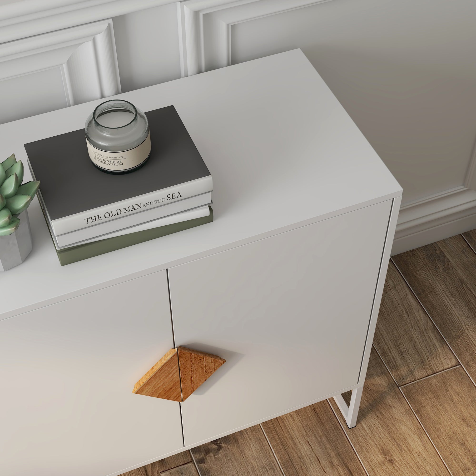 Logidon Wit Dressoir 160 cm met 4 deuren en dubbele opbergruimte